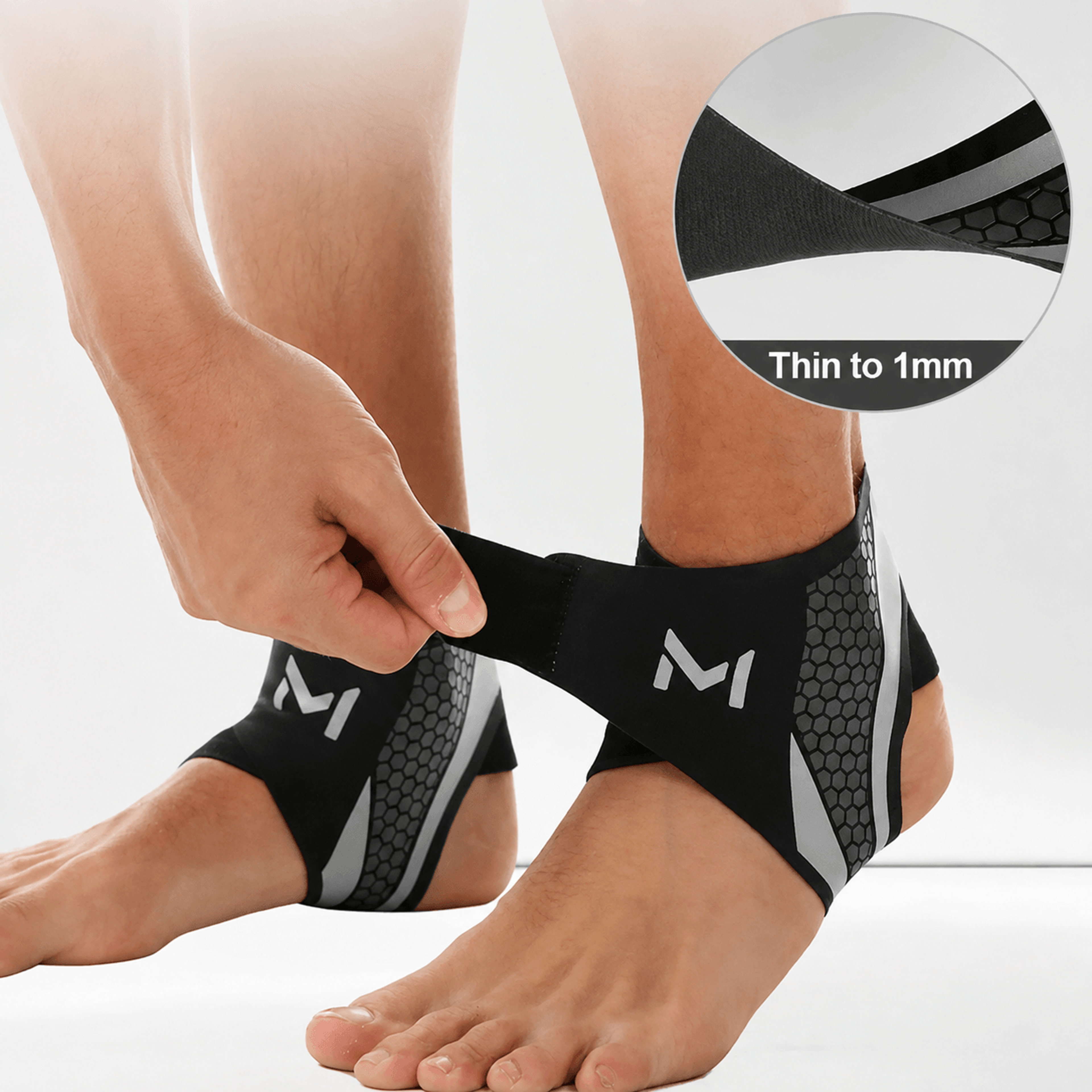 Adjustable Ankle Compression Sleeve  Joint Support Brace For Running Basketball  Soccer 0