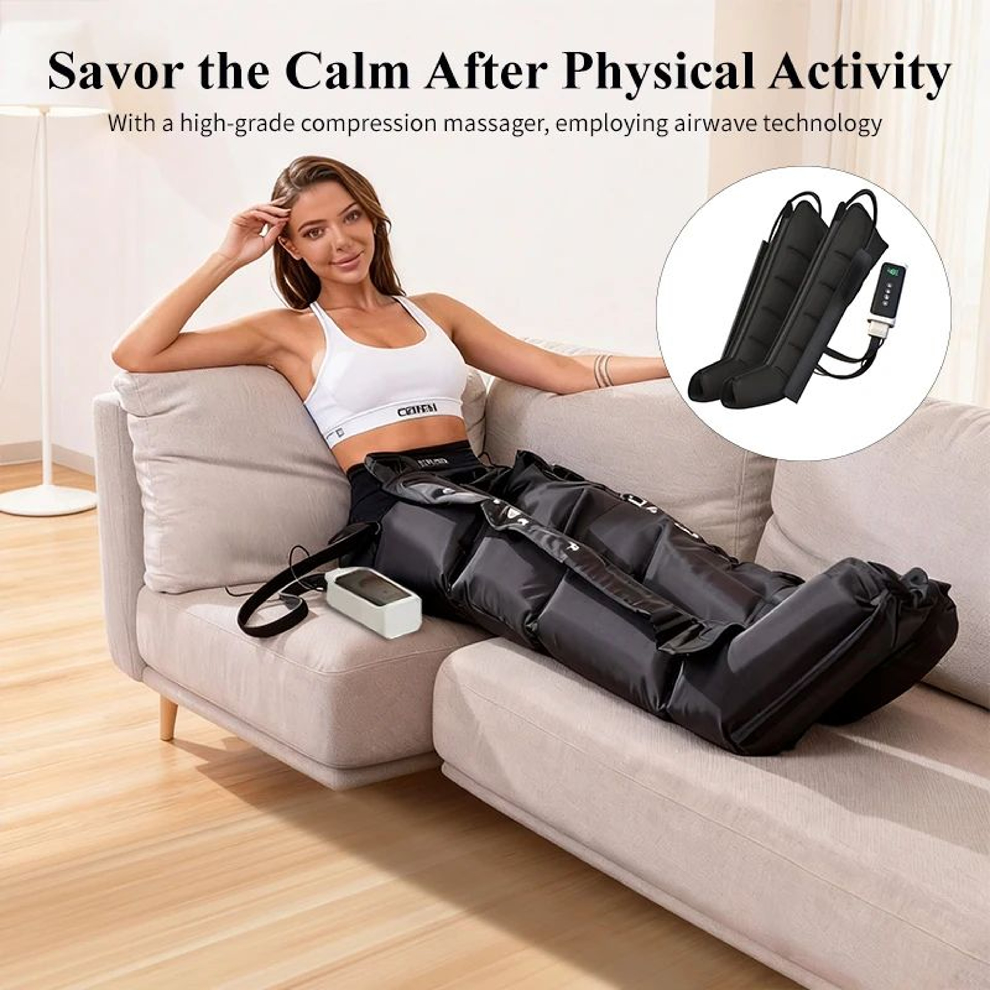 Professional Airwave Leg Massager  Air Compression Foot  Leg Massage Machine For Pain Relief Circul 7