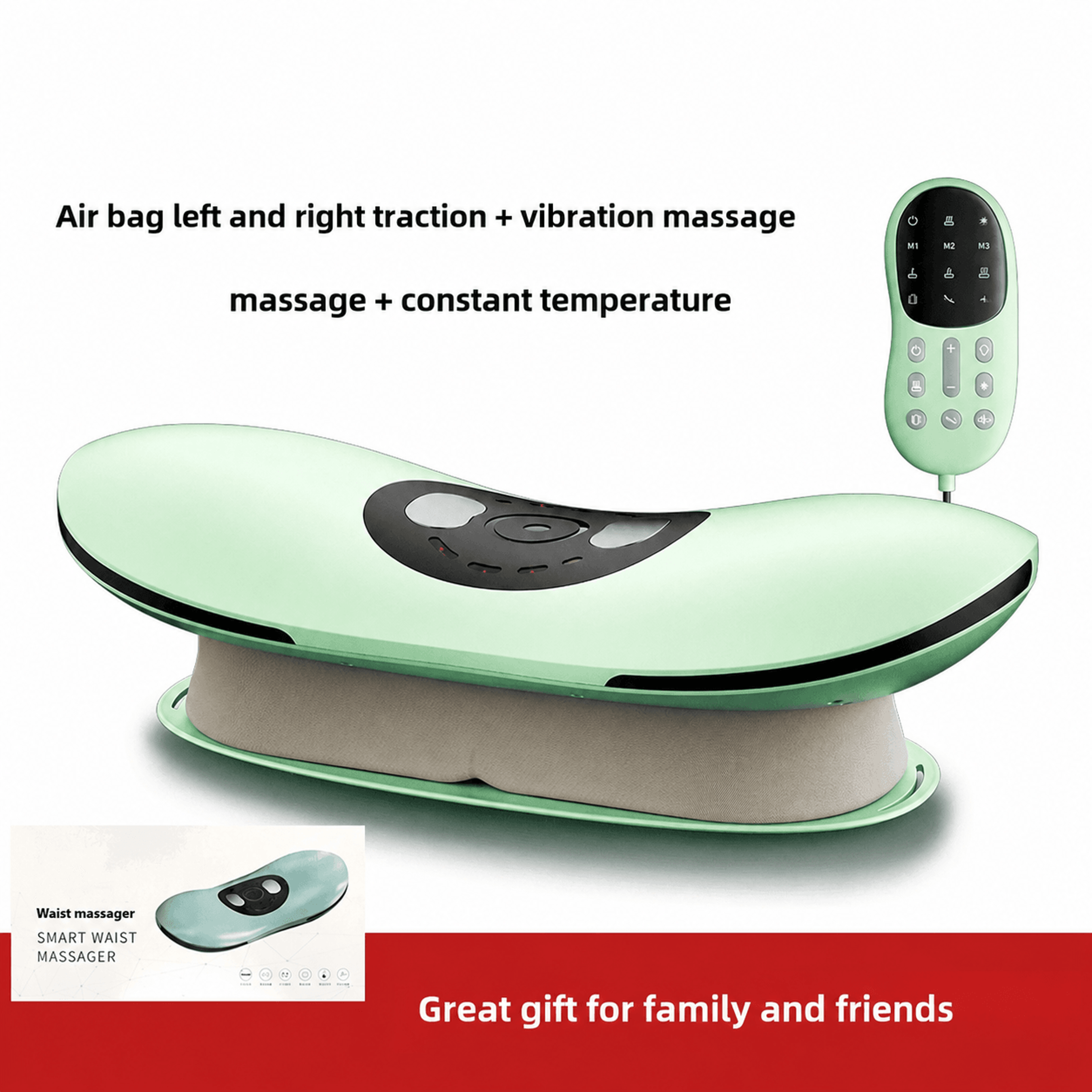 AirLift Thermal Waist Massager Belt  EMS Pulse Heat Vibration  Air Compression Back Support 0