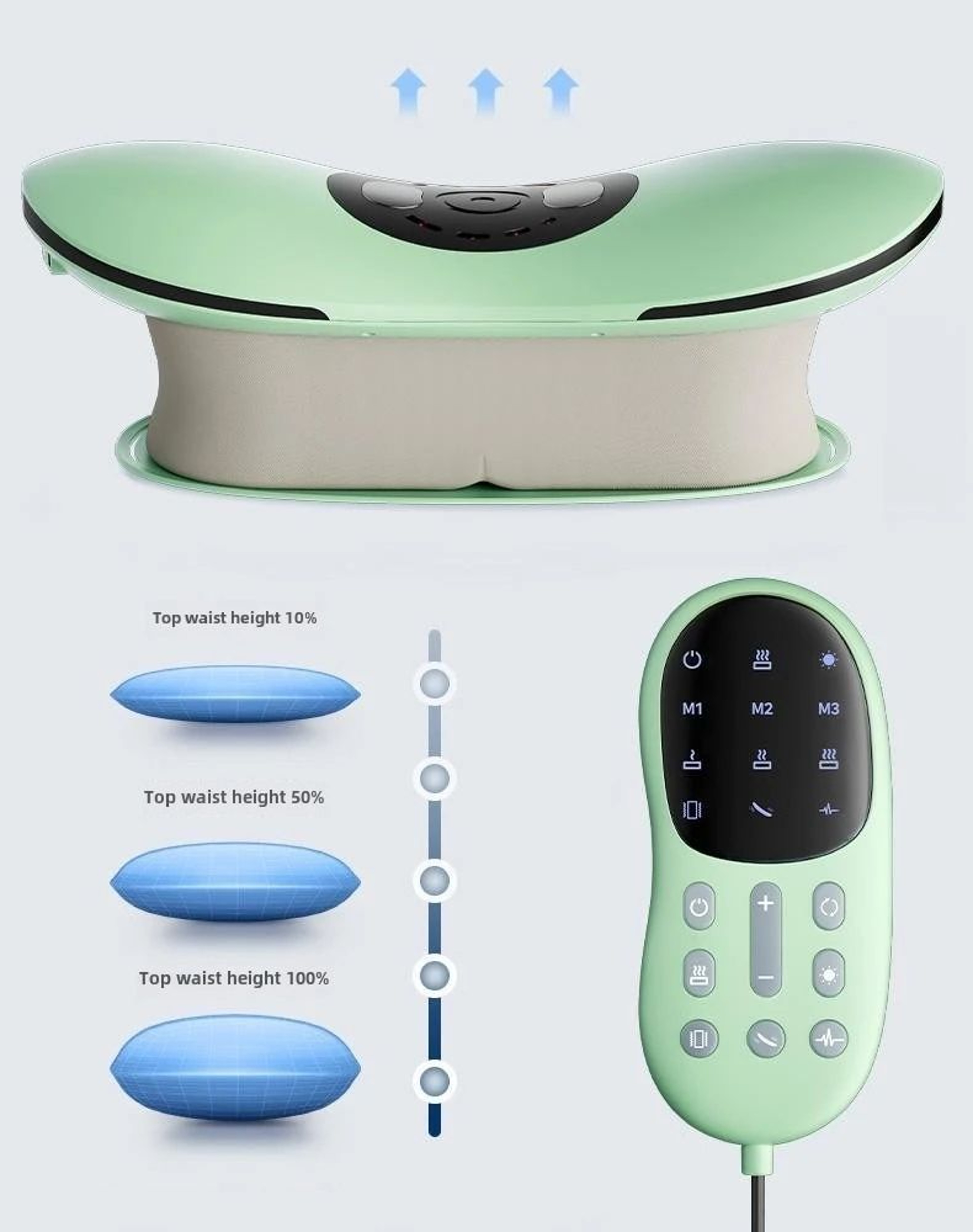 Electric Lumbar Traction Massager With Heat  Vibration  Adjustable Waist Back Pain Relief Spine Sup 0