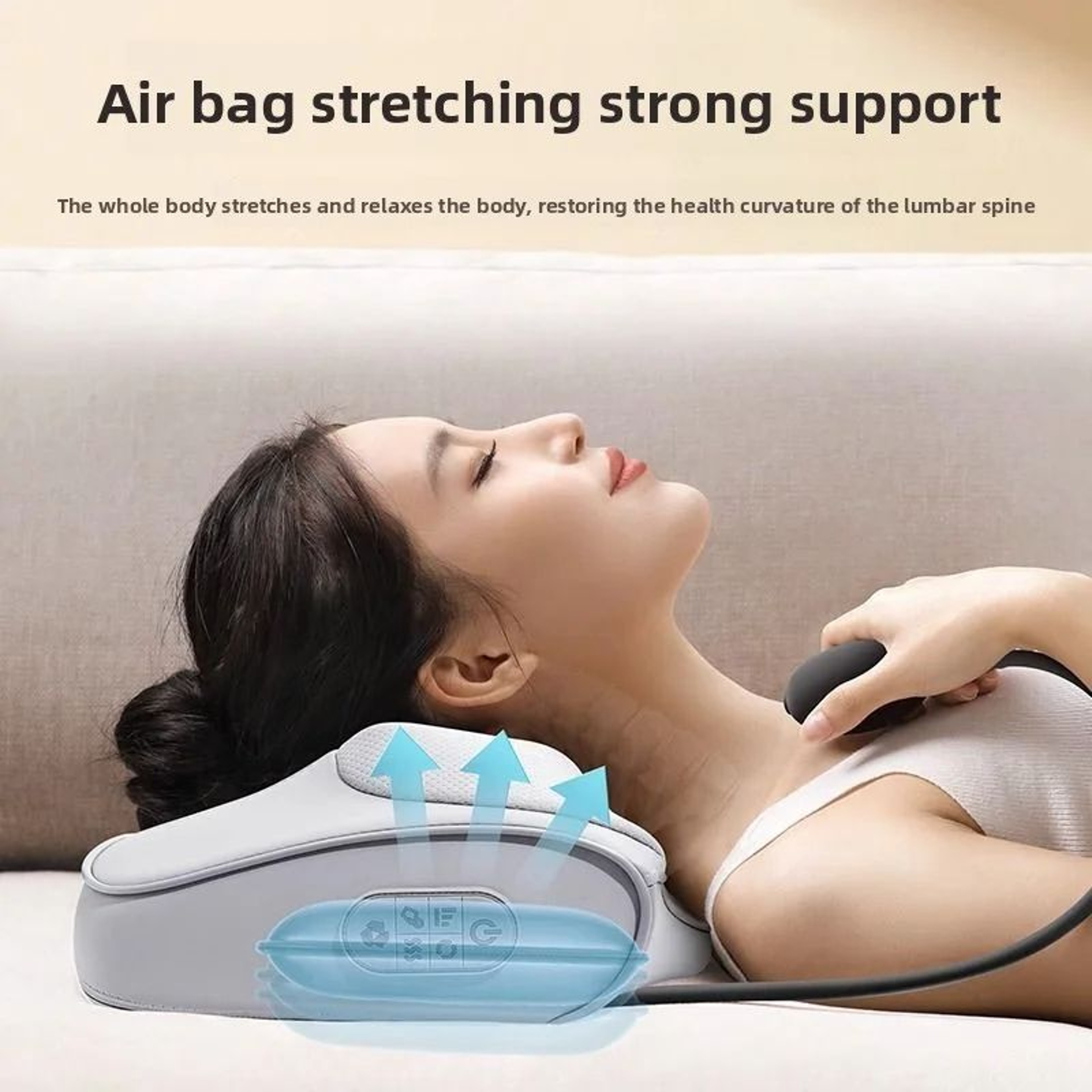 Electric Shiatsu Neck Massage Pillow With Heat  Deep Kneading Cervical Back Waist  Shoulder Massage 1