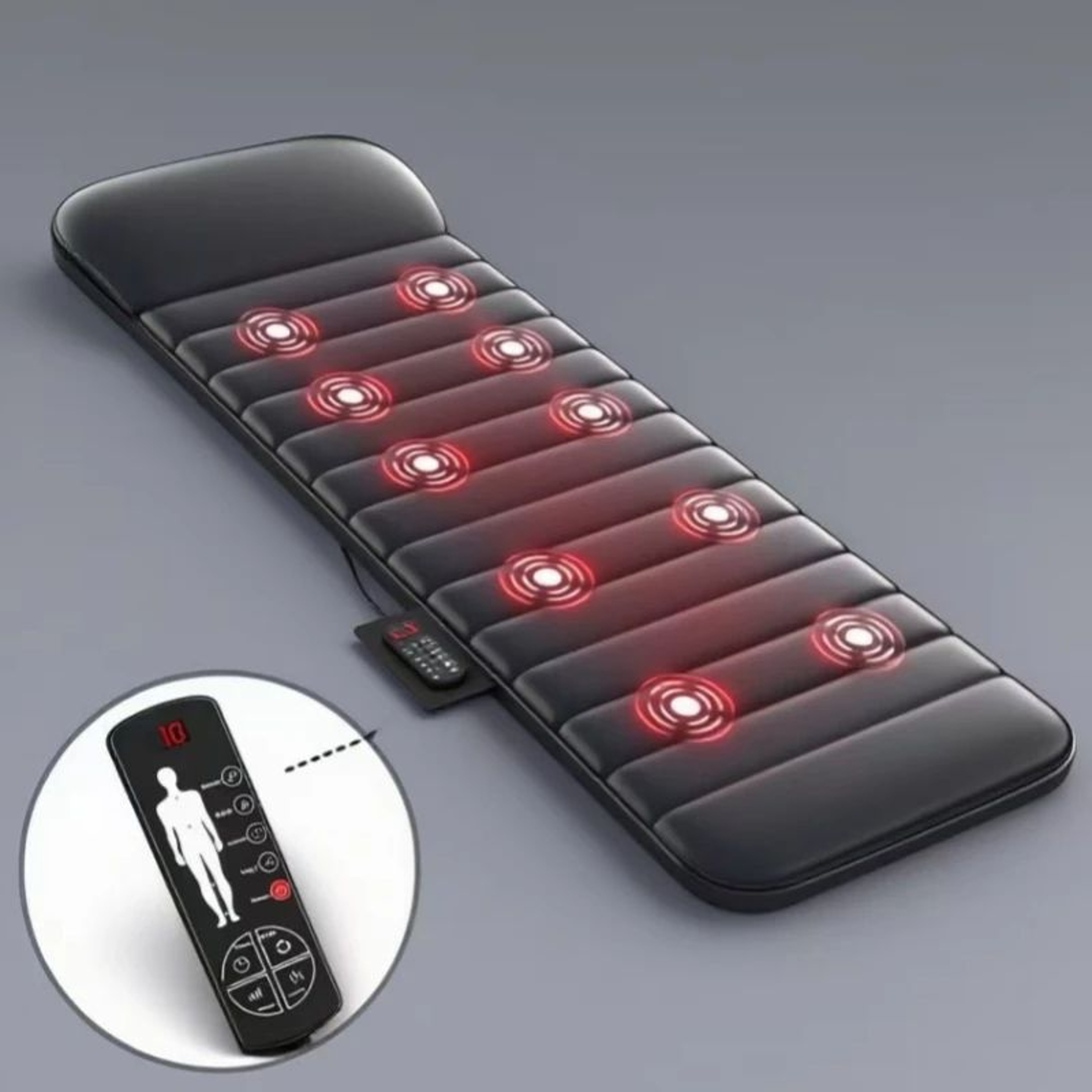 Electric Full Body Massage Mattress With Heating  Hand Controller  Neck Back Lumbar Airbag Vibratin 0