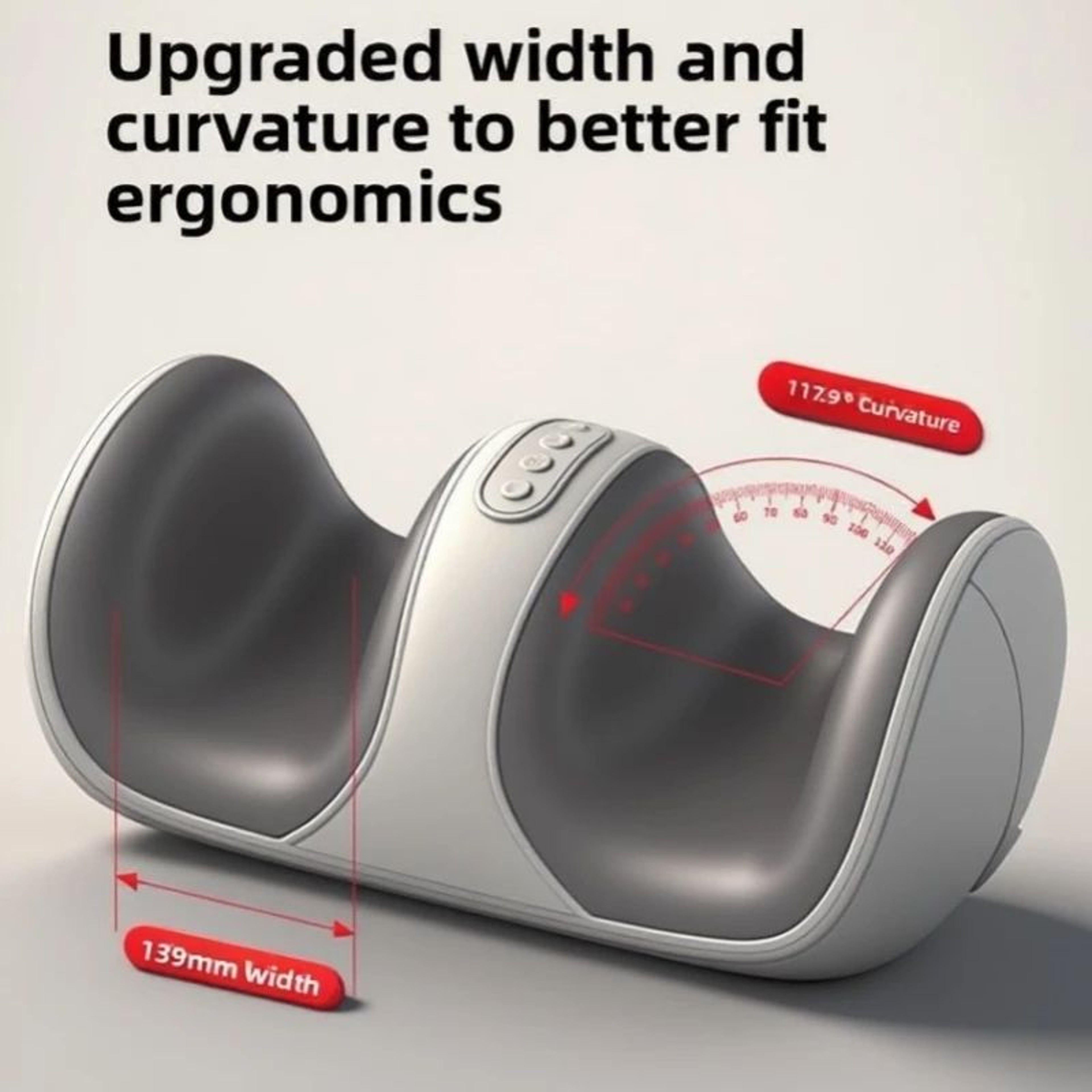 Ergonomic Electric Foot  Calf Massager With Heat  Shiatsu Kneading Leg Circulation Massage Machine