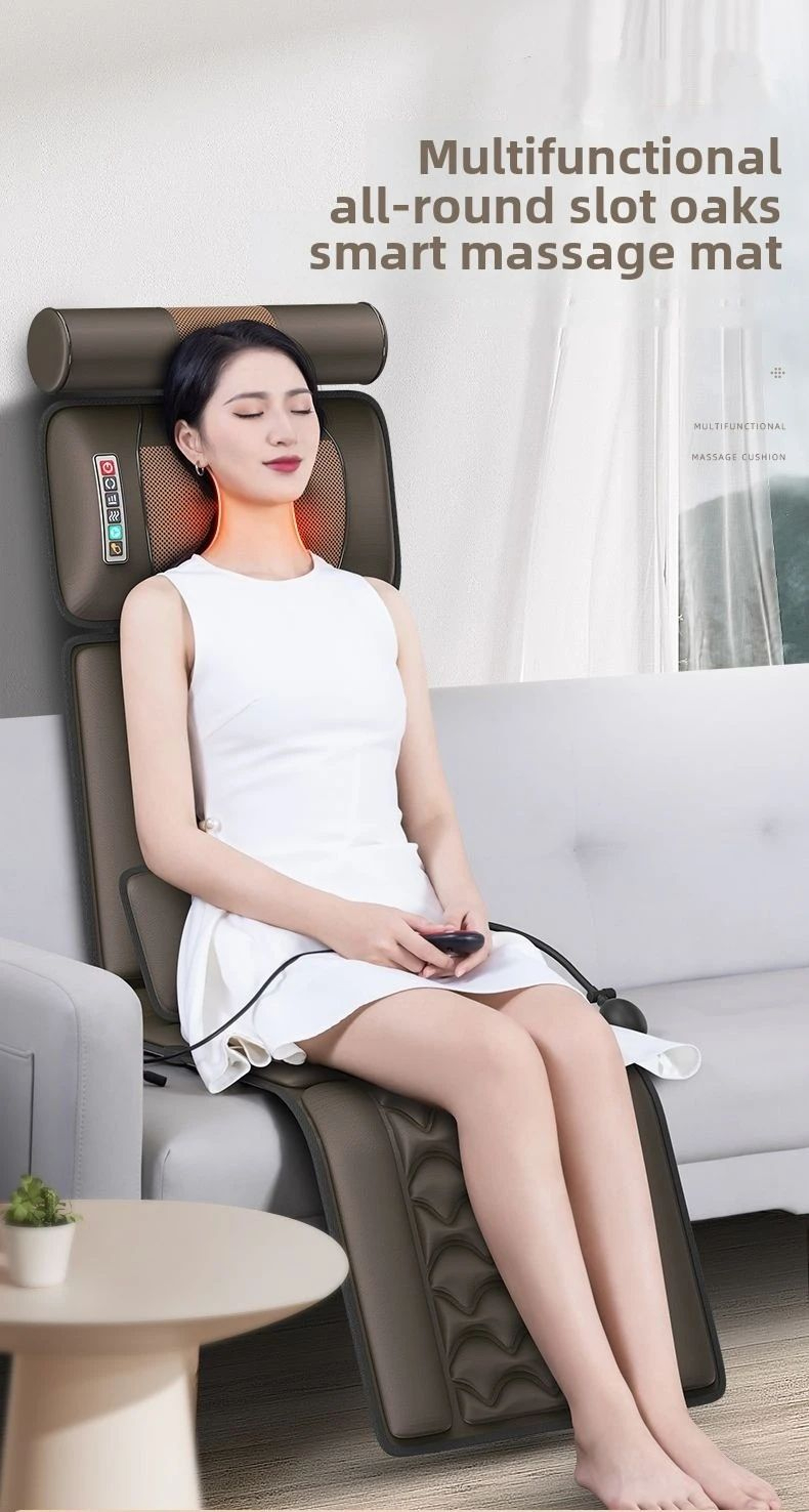 European Standard Full Body Massage Mattress With Heat  Wave Vibration  Neck Back Massage Pad With  3