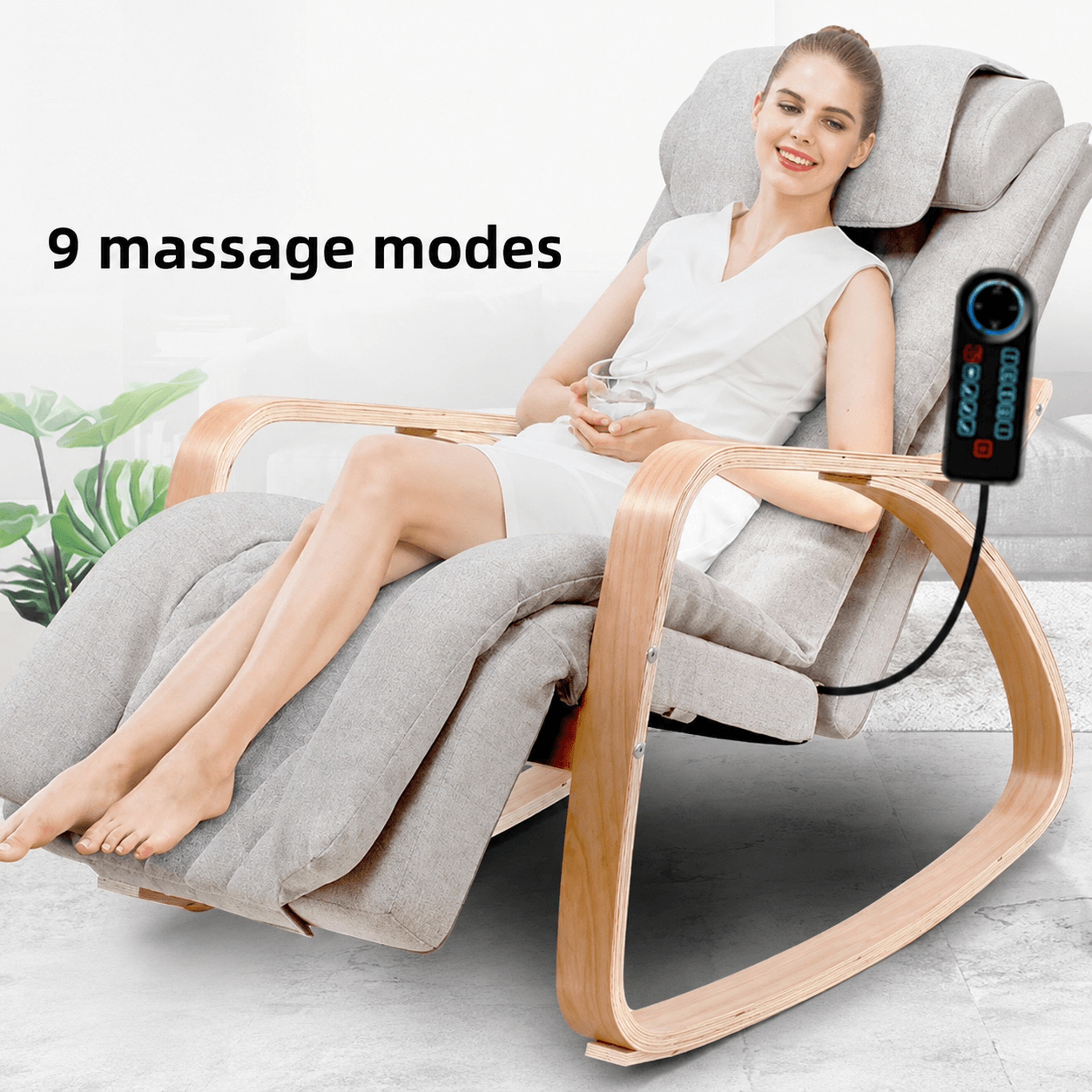 Ergonomic Massage Rocker Recliner Chair With Heat  Vibration  Overstuffed Lounge Chair With Removab 11