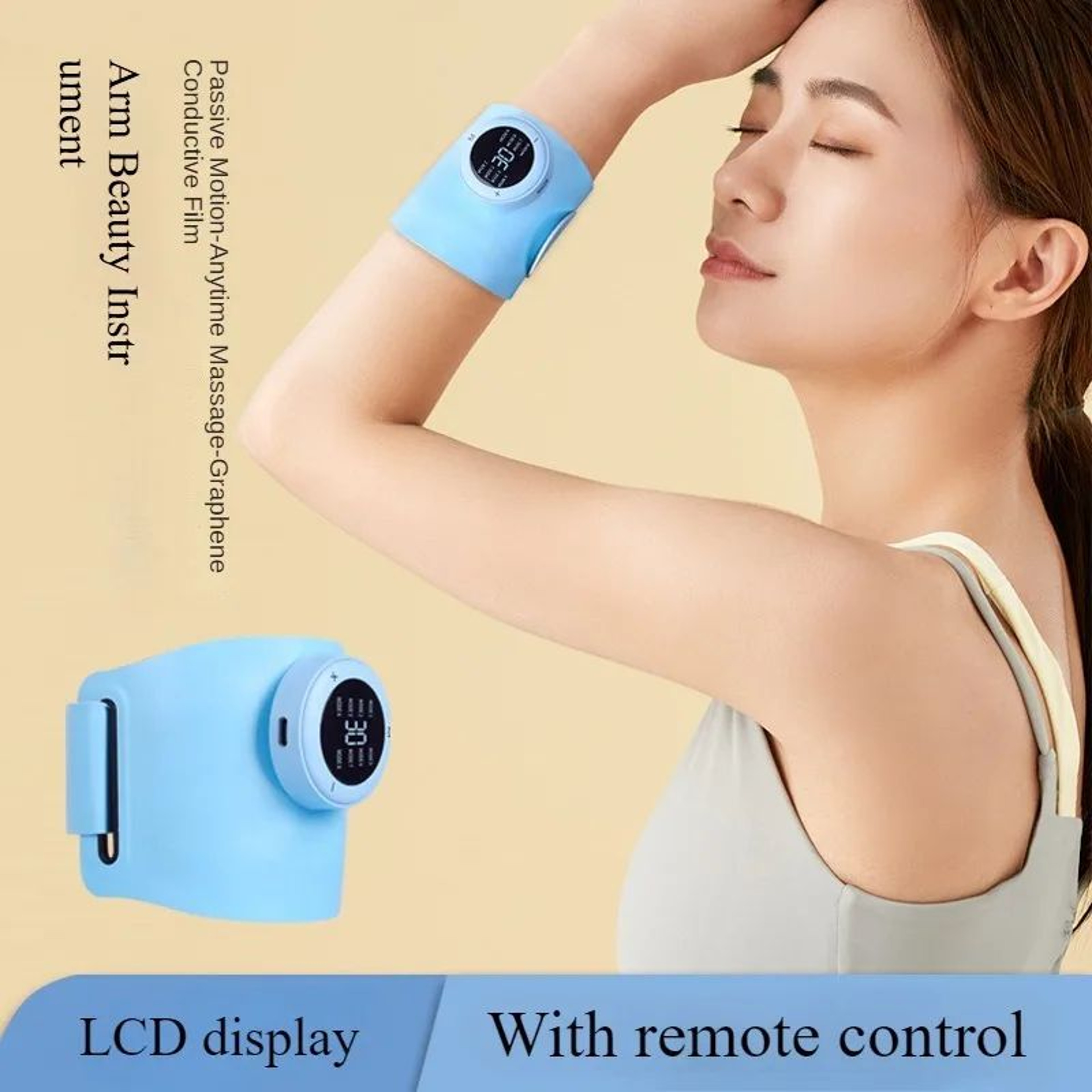 Wireless Arm Massager With EMS Muscle Stimulation  Portable Deep Tissue Body Sculpting Massager For 0