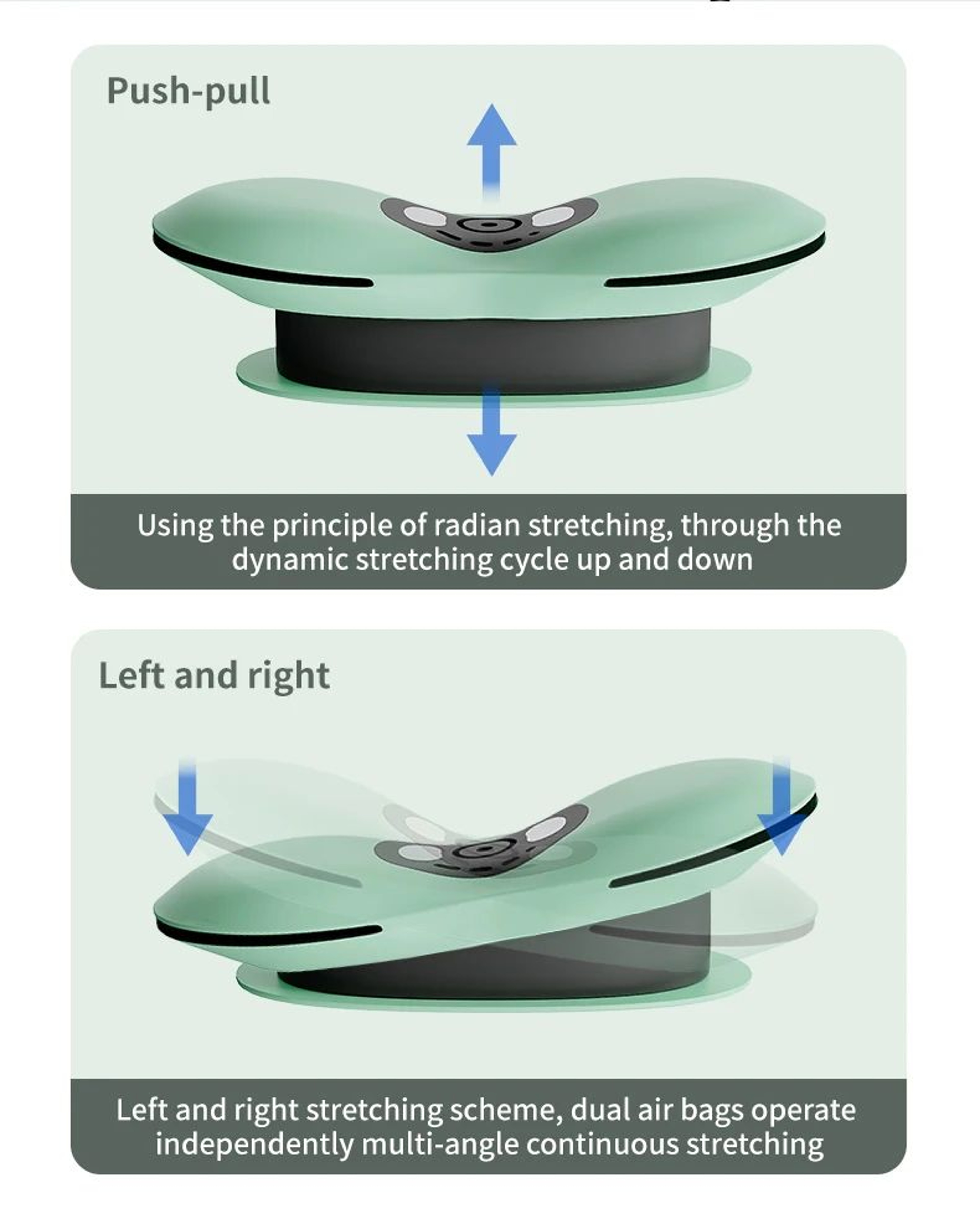 Electric Lumbar Traction Device With Heat  Vibration  Inflatable Back Stretcher Massager For Lower