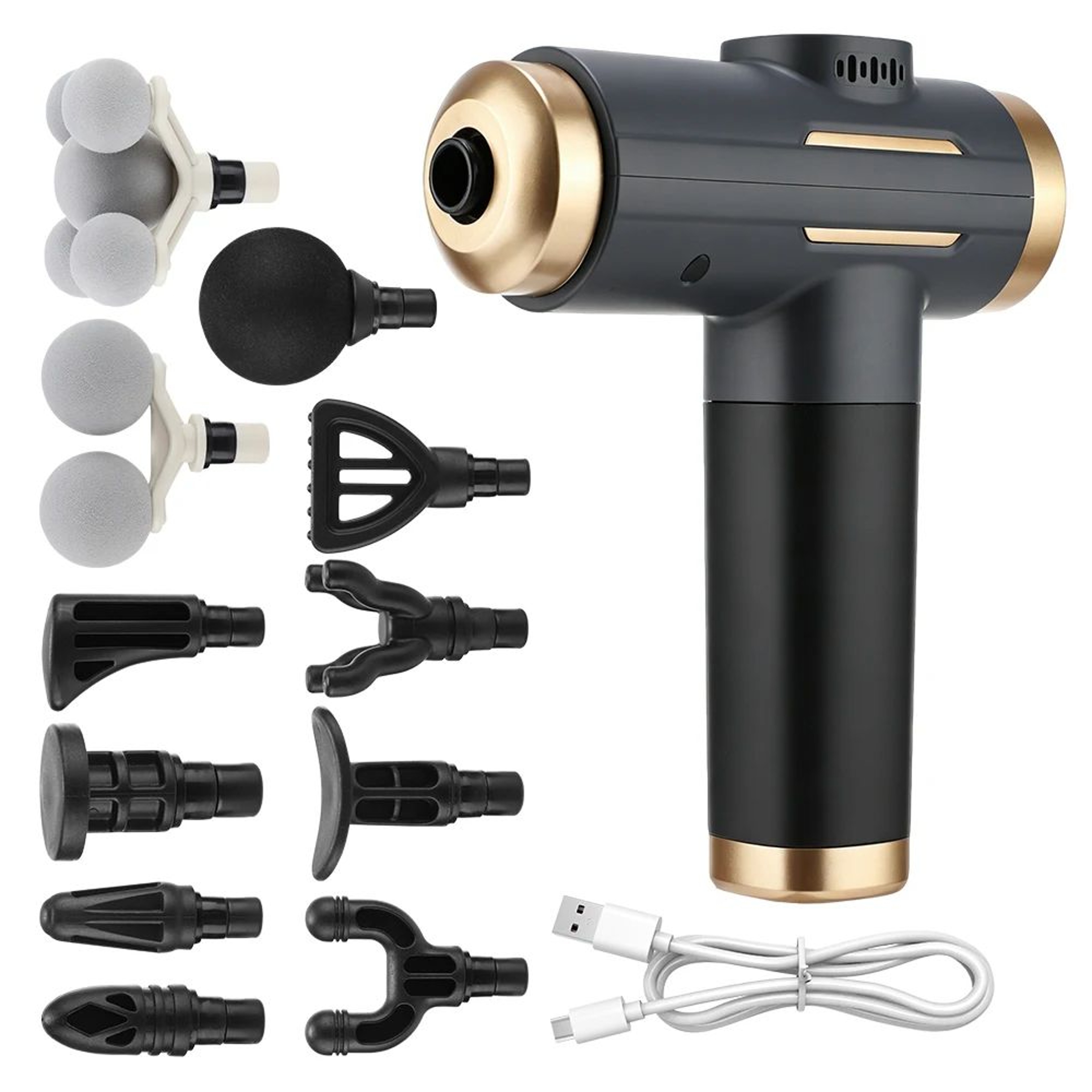 99Level Deep Tissue Massage Gun With LCD Display  11 Massage Heads  Cordless Percussion Muscle Mass 6