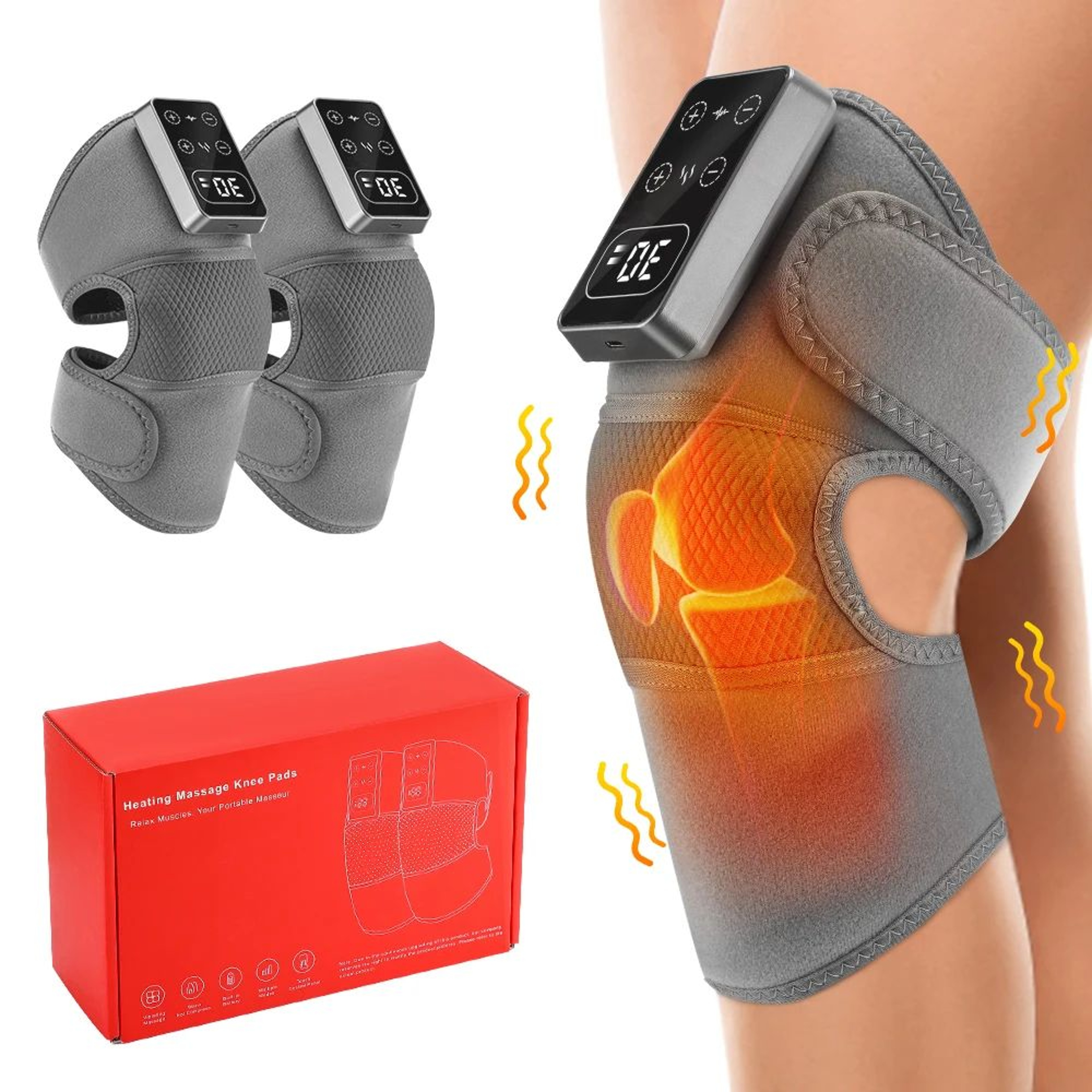 3in1 Cordless Heated Knee Shoulder Elbow Massager  Rechargeable Vibration Joint Wrap With Far Infra 7