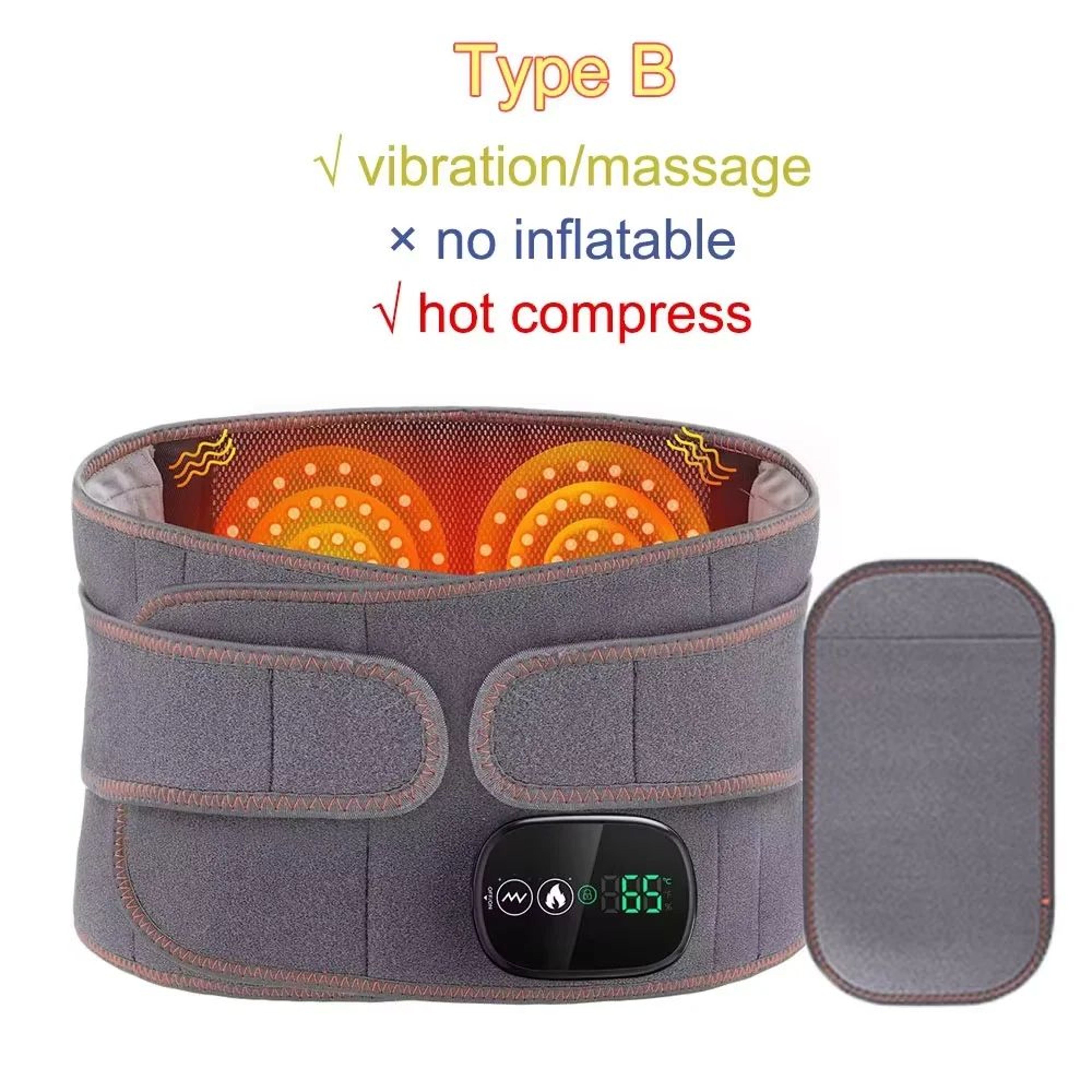 Inflatable Lumbar Support Belt With Heat  Vibration  Adjustable Lower Back Support Brace For Lumbar 8