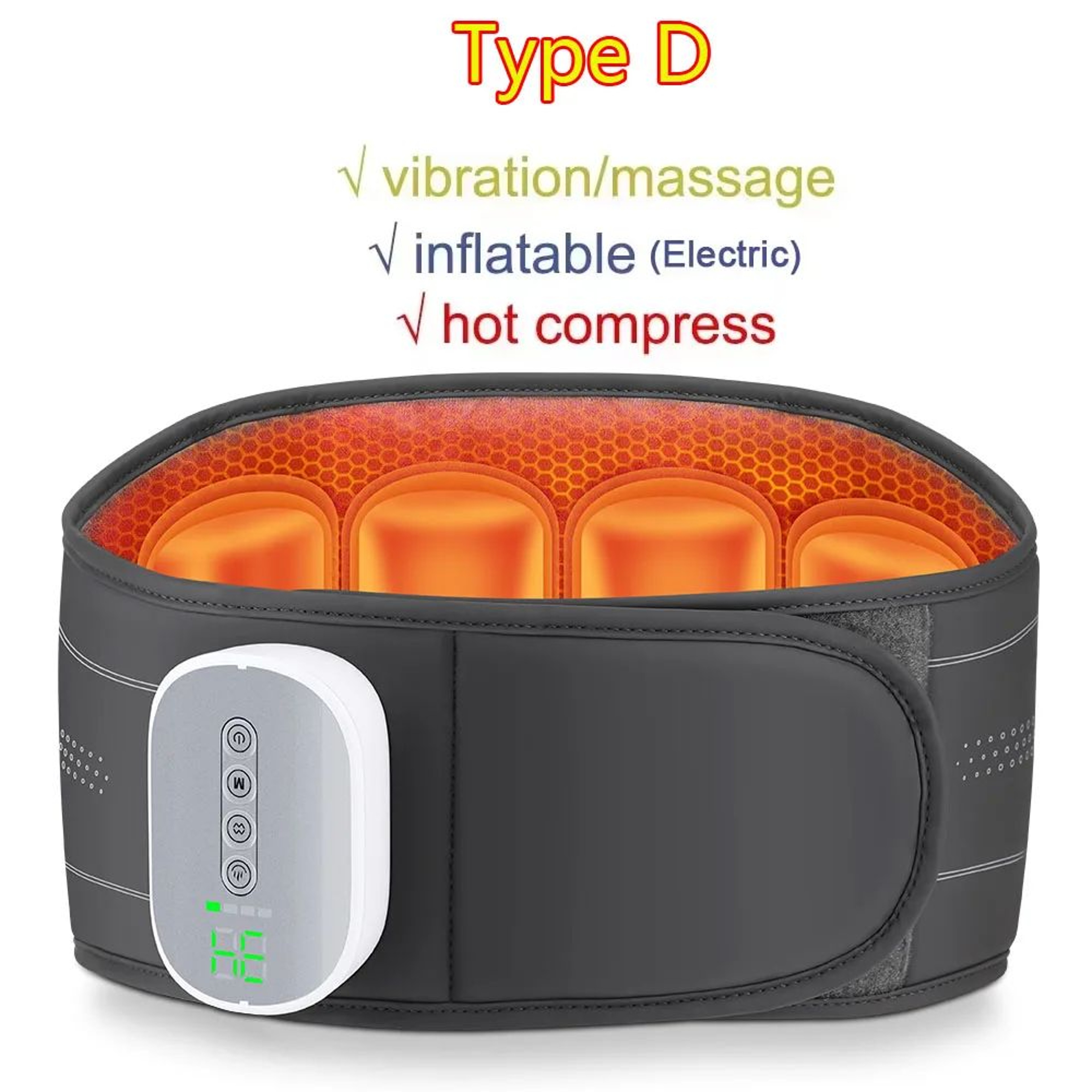 Inflatable Lumbar Support Belt With Heat  Vibration  Adjustable Lower Back Support Brace For Lumbar 10