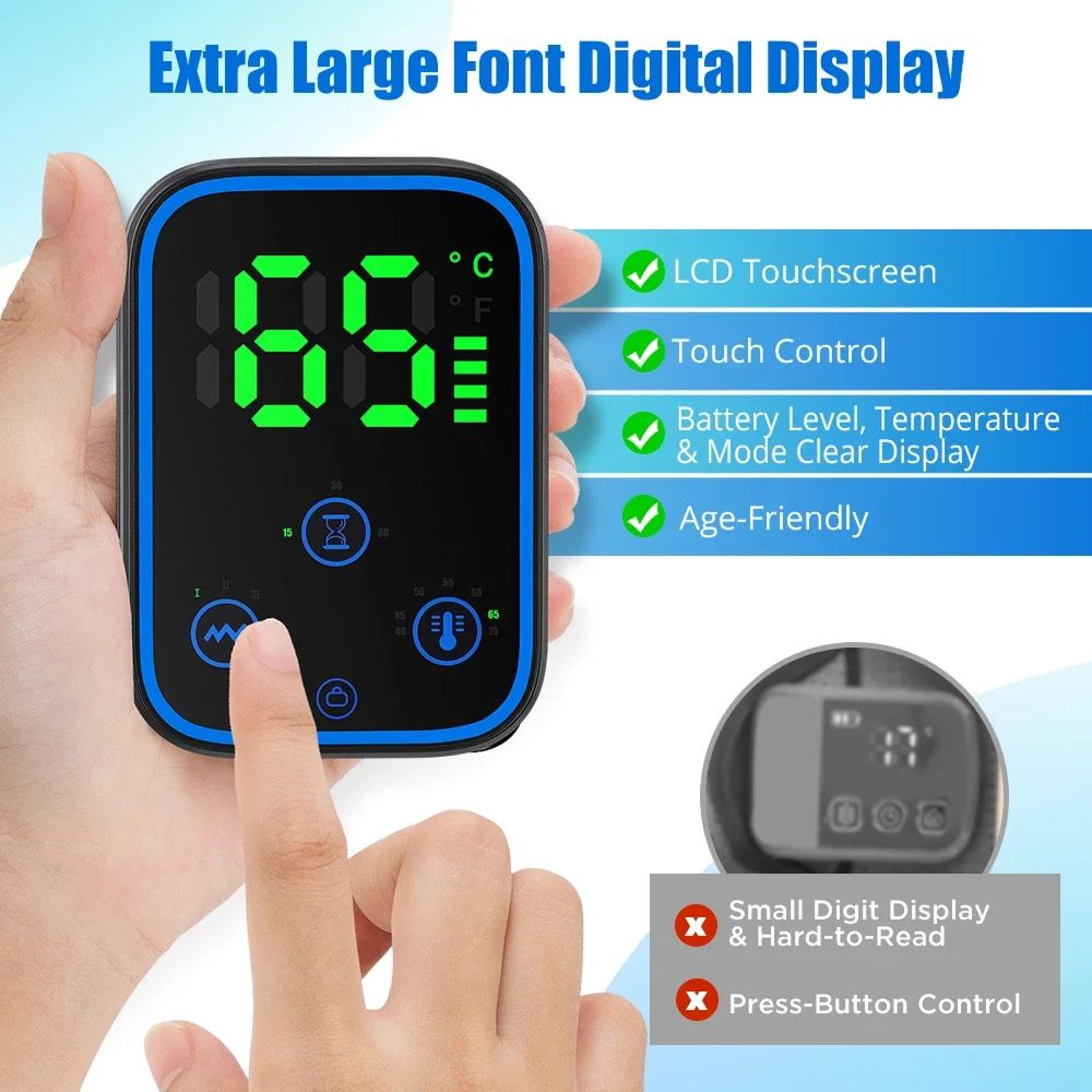 Graphene Wireless Electric Knee Massager With App Control  Heated Vibration Knee Brace For Joint Pa 2