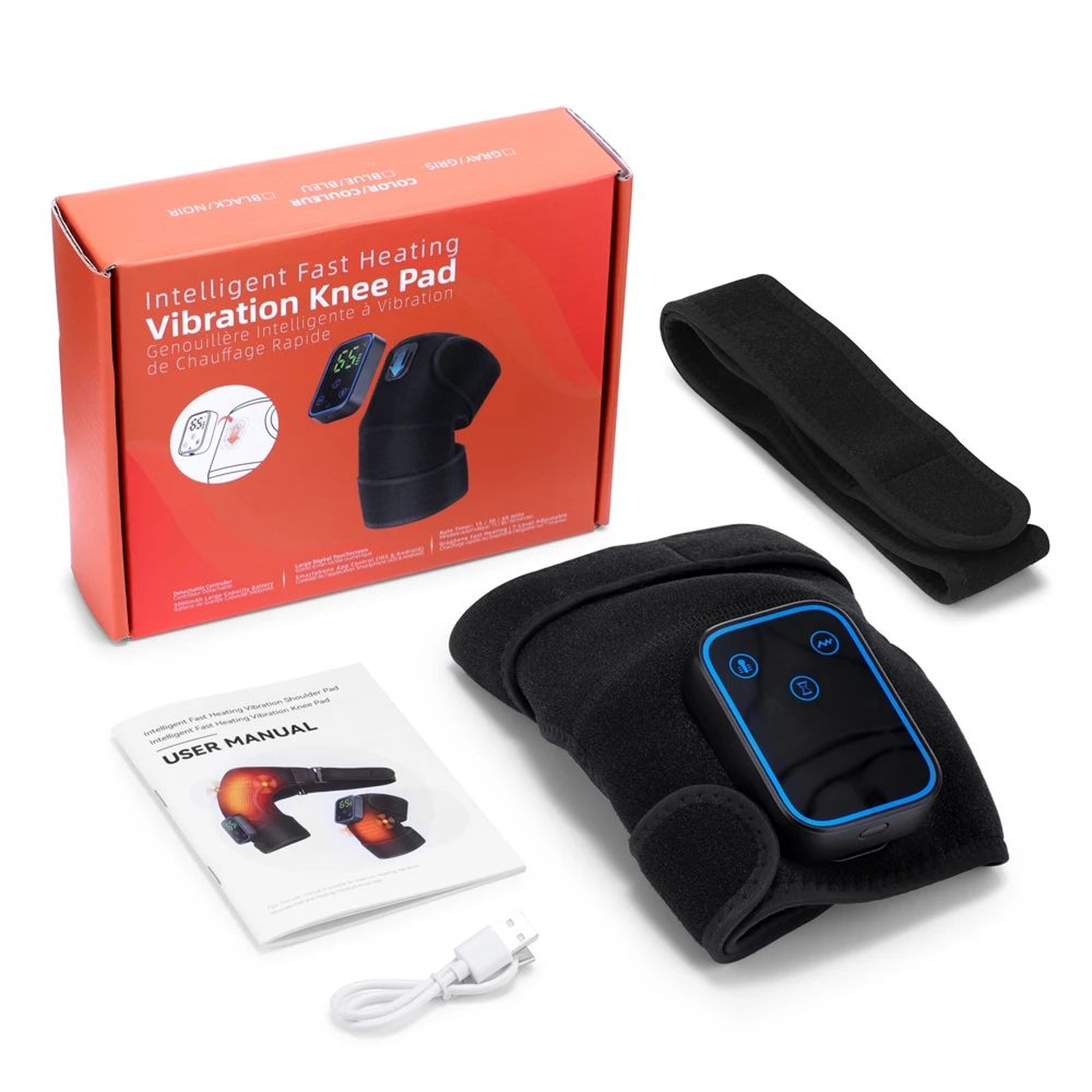 Graphene Wireless Electric Knee Massager With App Control  Heated Vibration Knee Brace For Joint Pa 6