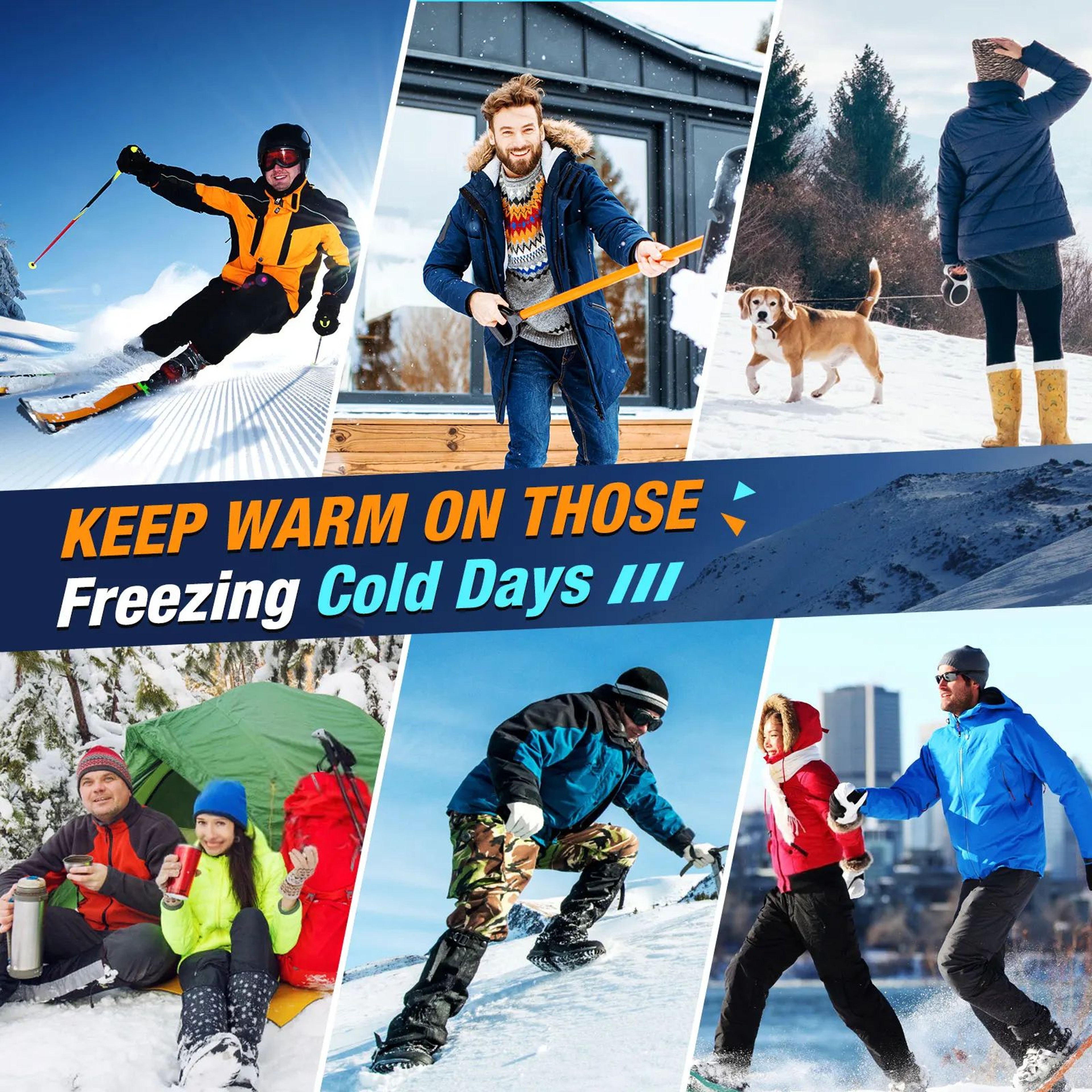 APP Control Smart Heated Insoles With Rechargeable Battery  Electric Foot Warmers For Winter Hiking 5