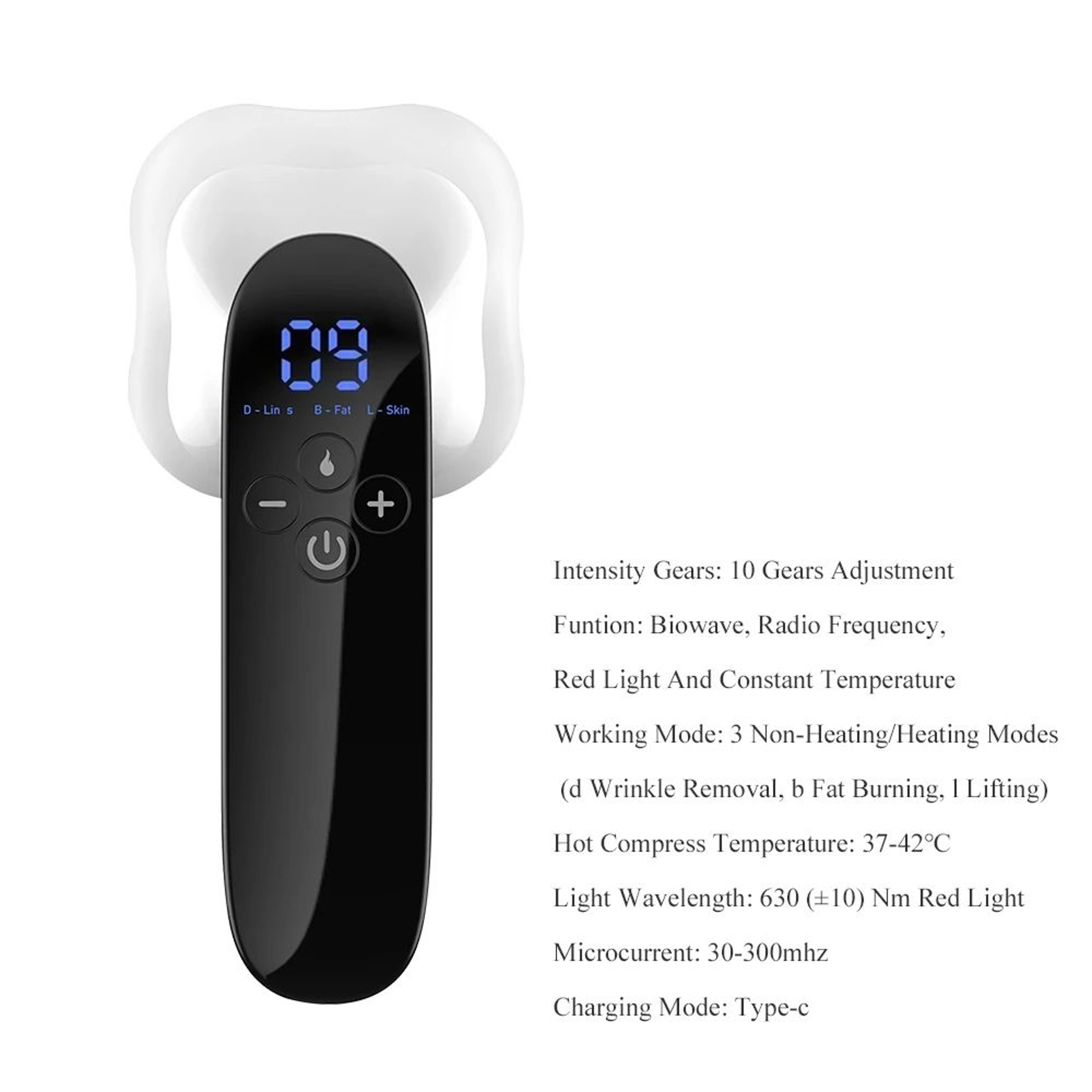 Cordless Body Sculpting Cellulite Massager With RF  Red Light Therapy  Handheld EMS Fat Burner For  6