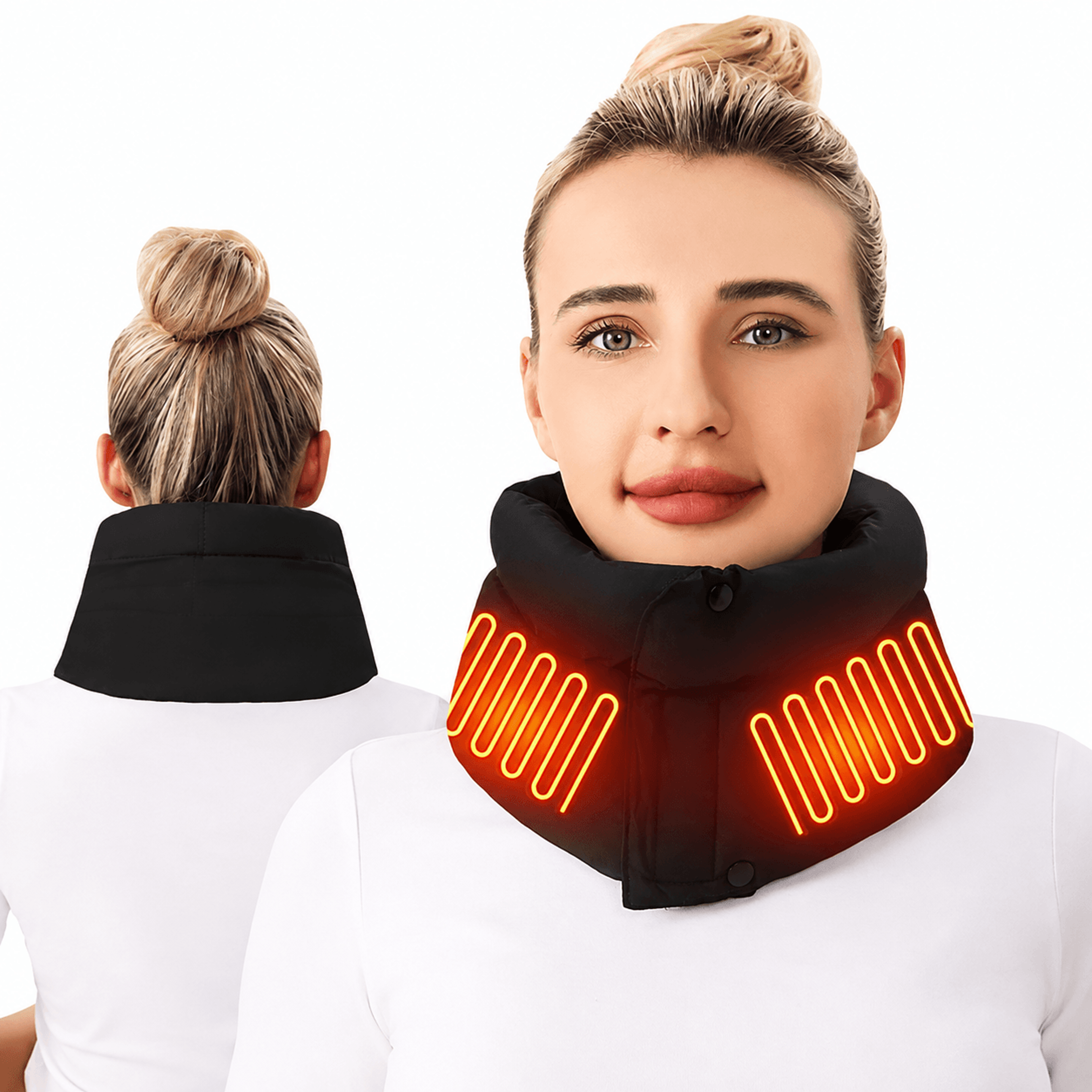 Electric Heating Neck Wrap With 3Level Heat Control  Adjustable Heated Neck Warmer Scarf For Hot Co 0