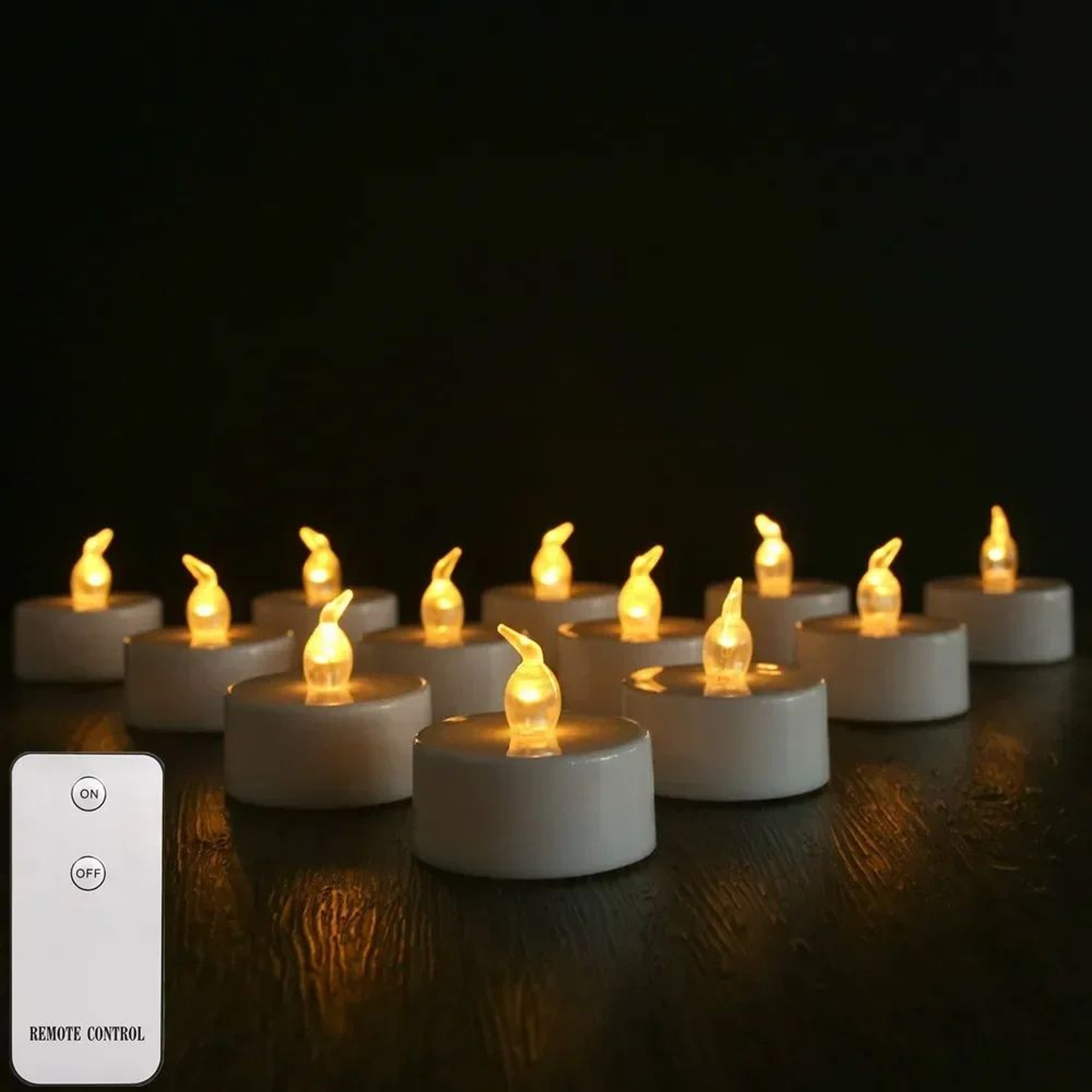 Flameless LED Tea Light Candles With Remote Control  Battery Operated Flickering Candles For Home W 7