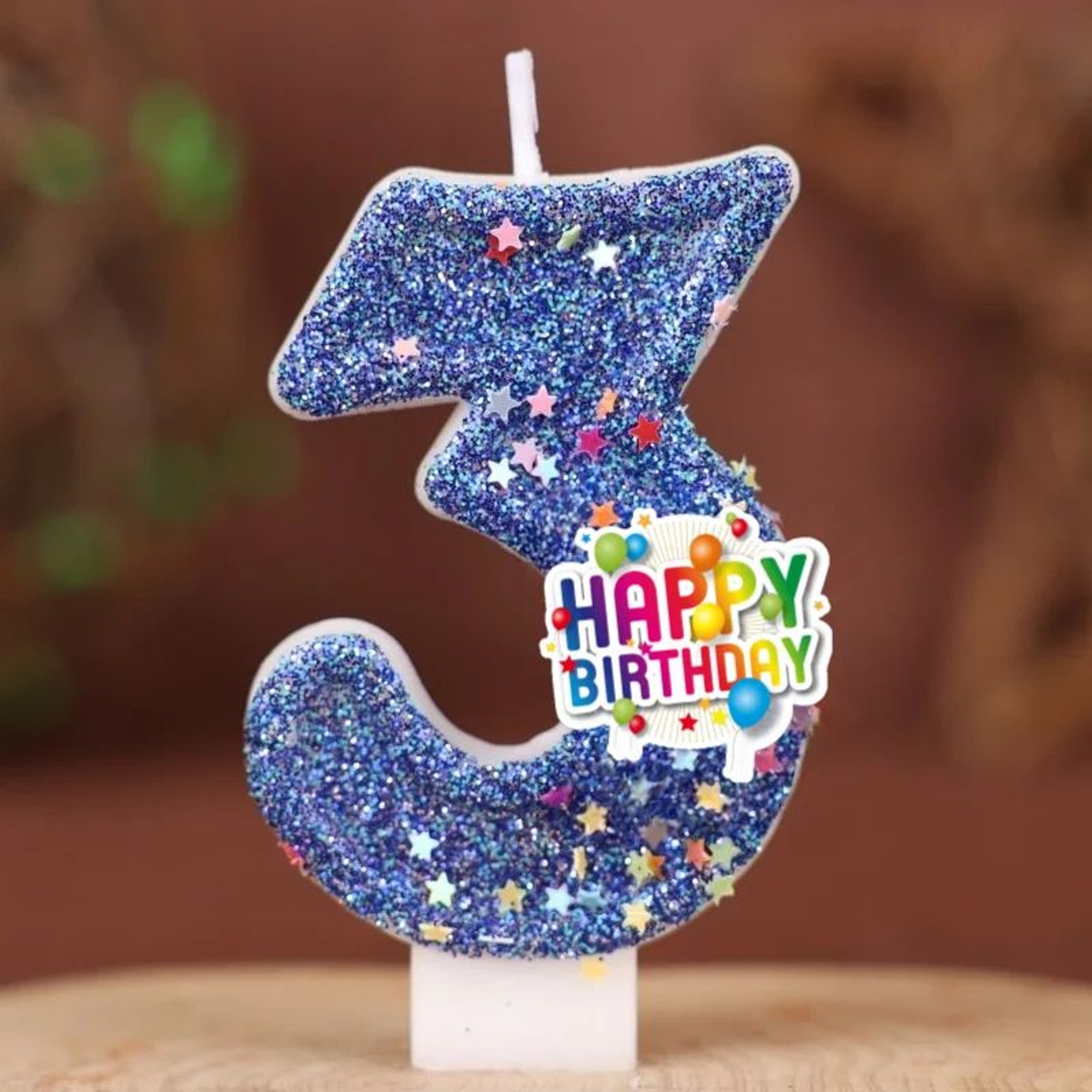 09 Colorful Happy Birthday Number Candle Cake Topper  Decorative Paraffin Wax Party Candles For Kid 9