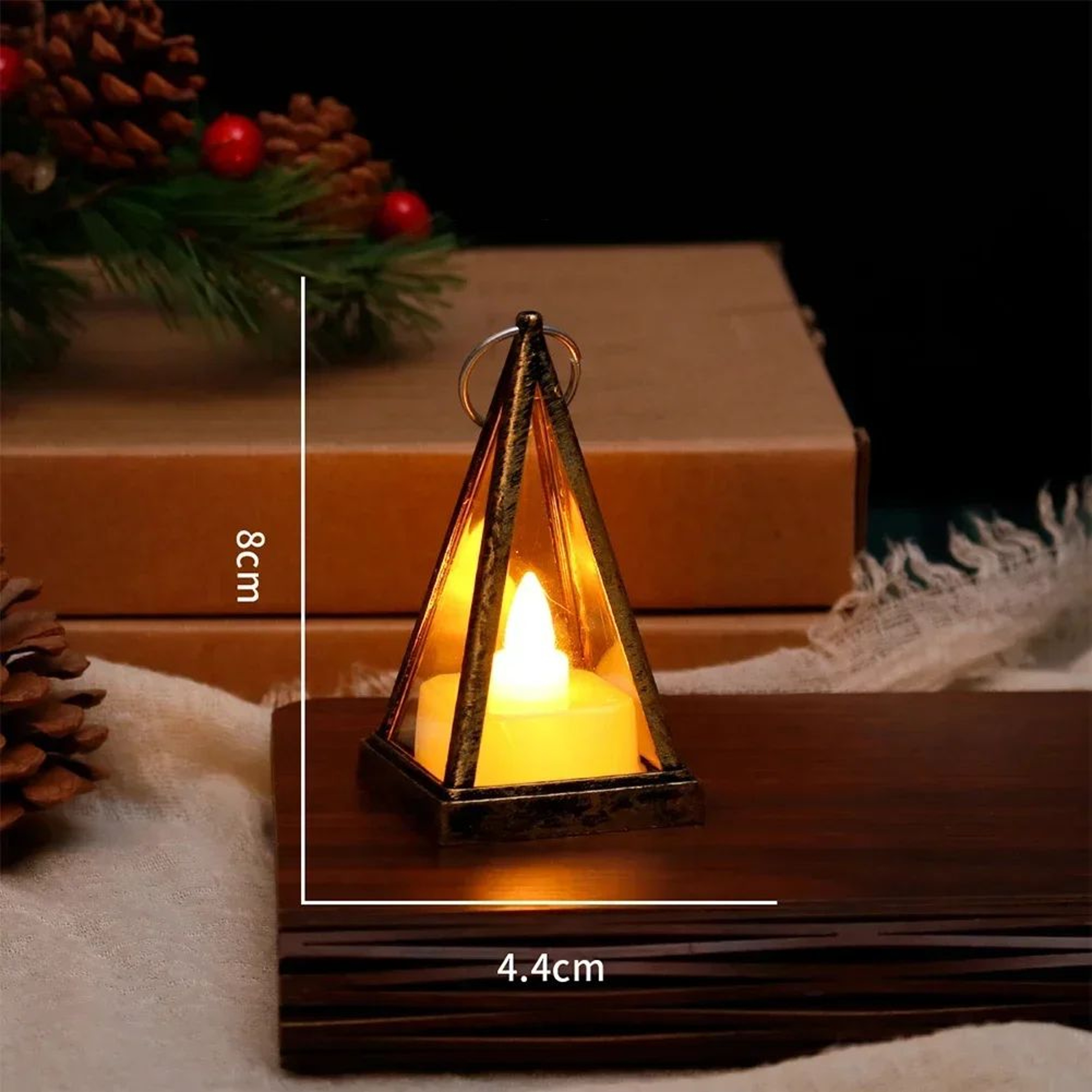 Triangle LED Candle Lantern Night Light  Battery Operated Flameless Hanging Decorative Lamp For Hom 7