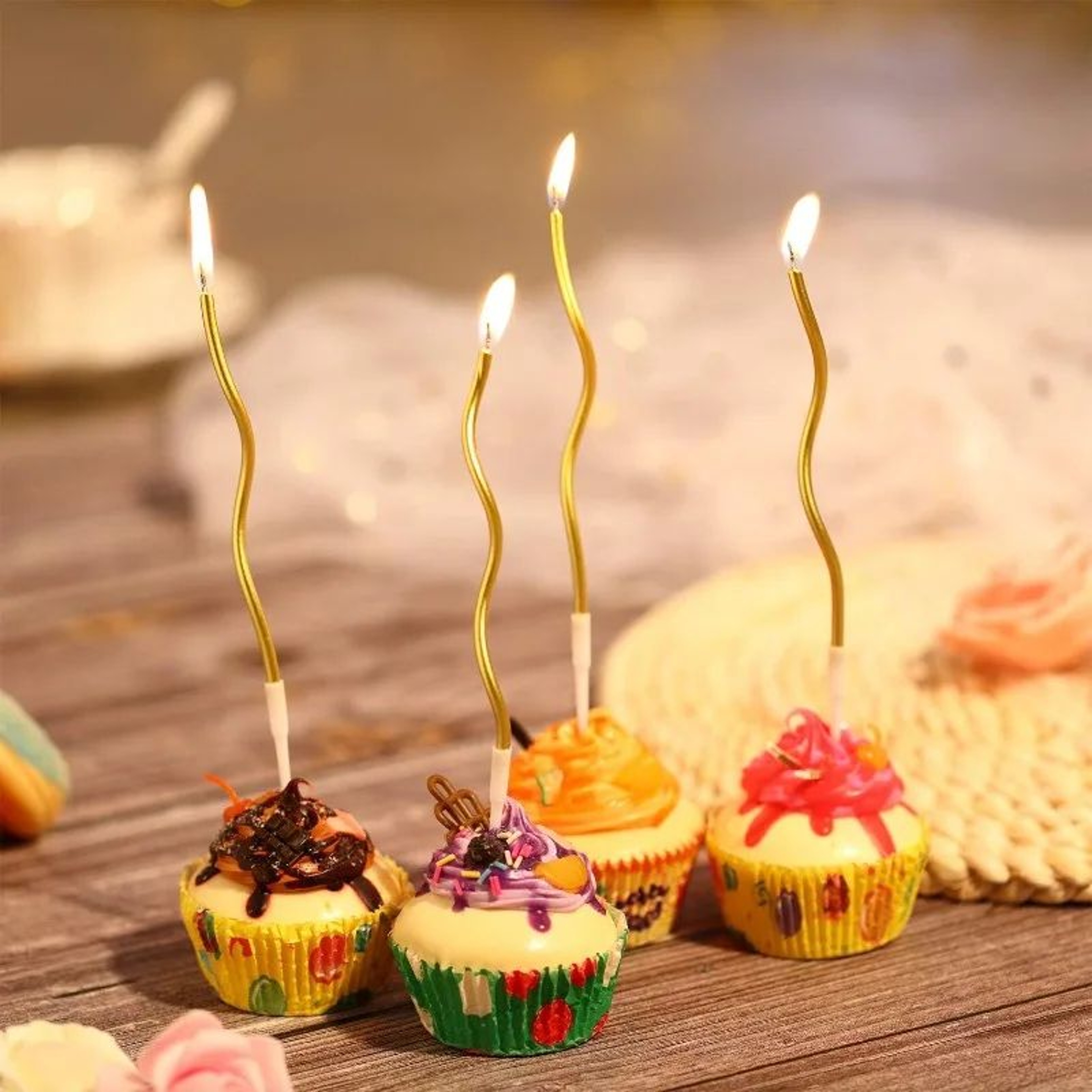 48pcs Spiral Birthday Cake Candles  Long Thin Colorful Party Candles For Birthday Wedding  Celebrat 3