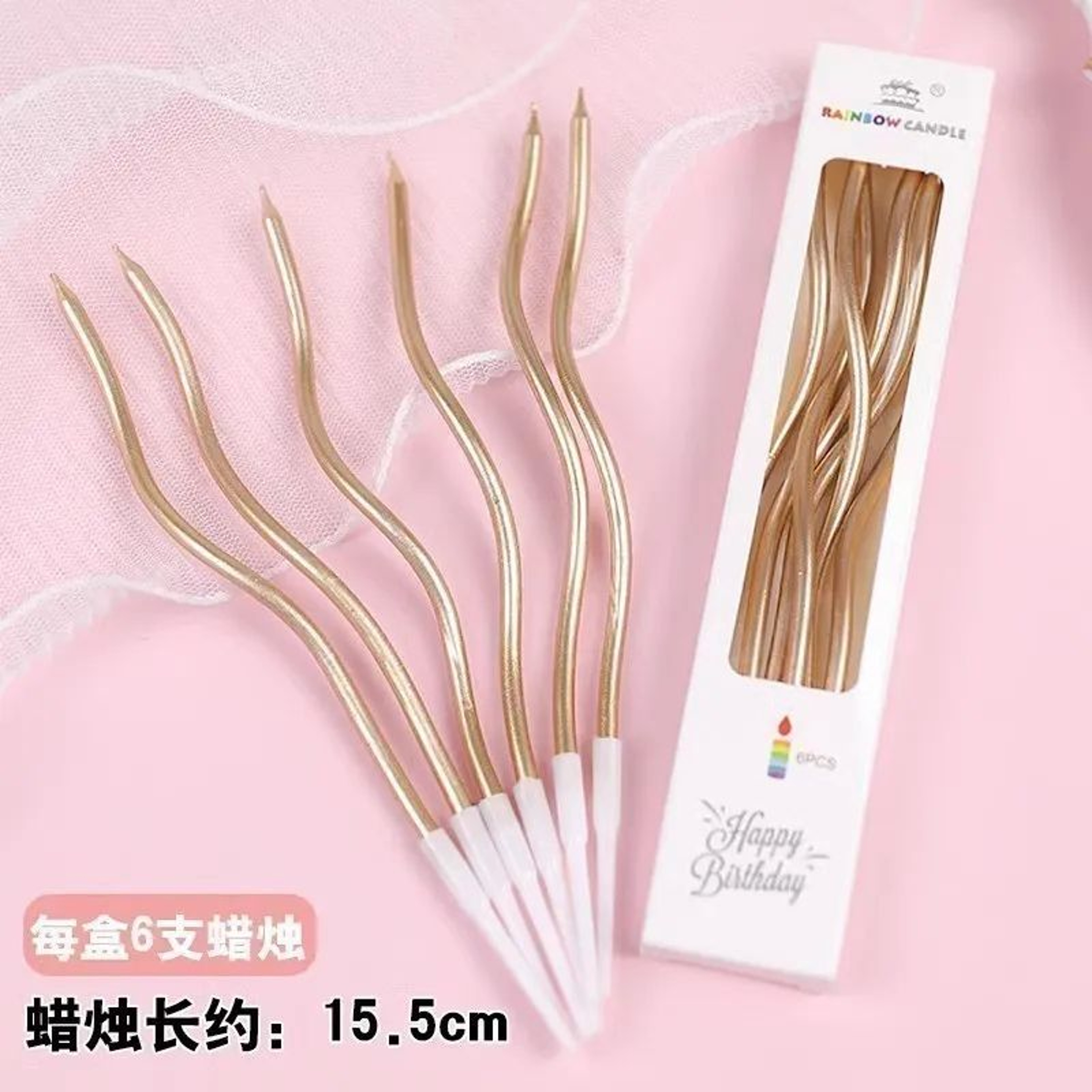 48pcs Spiral Birthday Cake Candles  Long Thin Colorful Party Candles For Birthday Wedding  Celebrat 6