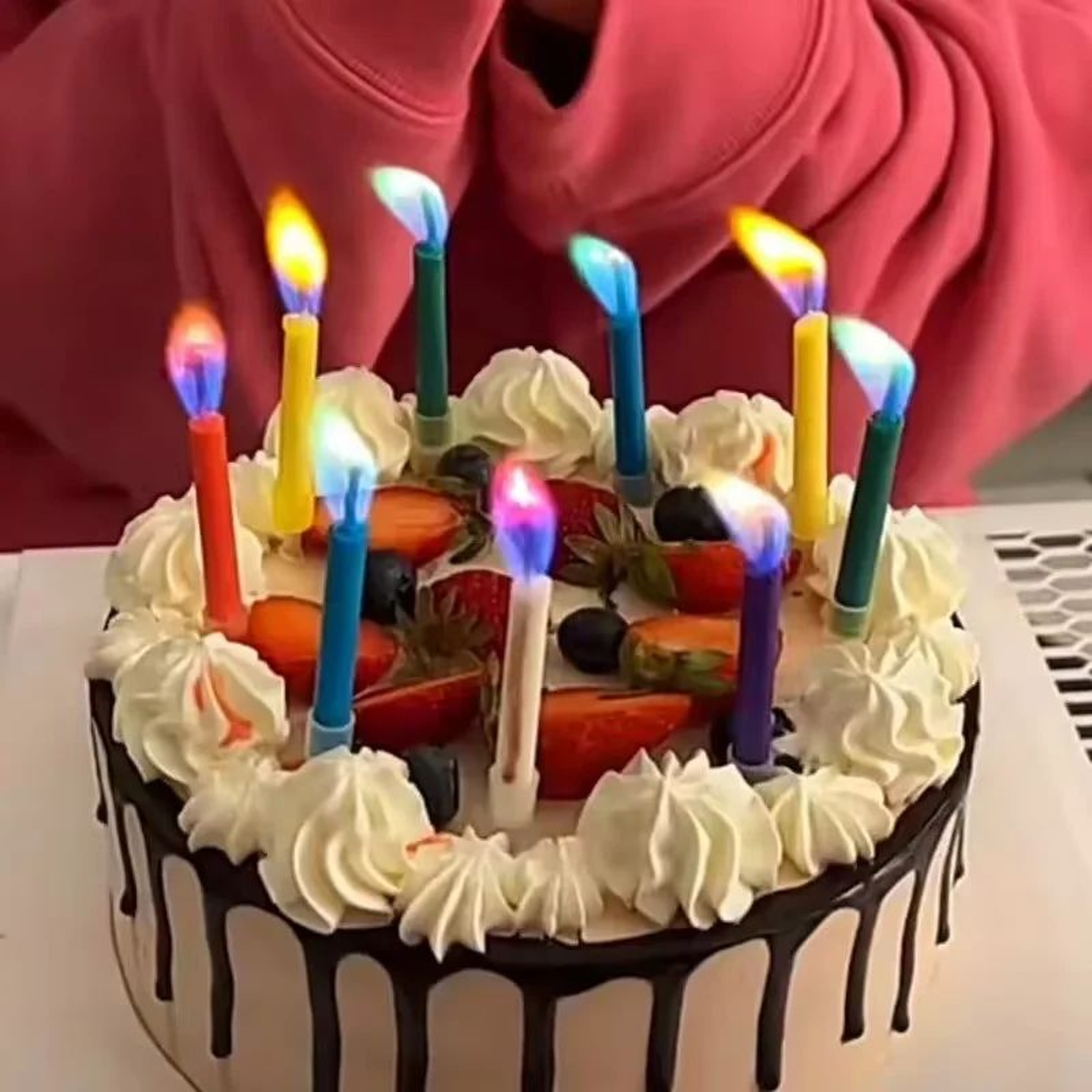 Colorful Flame Birthday Candles Multicolor Burning Cake Candles For Birthday Parties Weddings  Cele 5