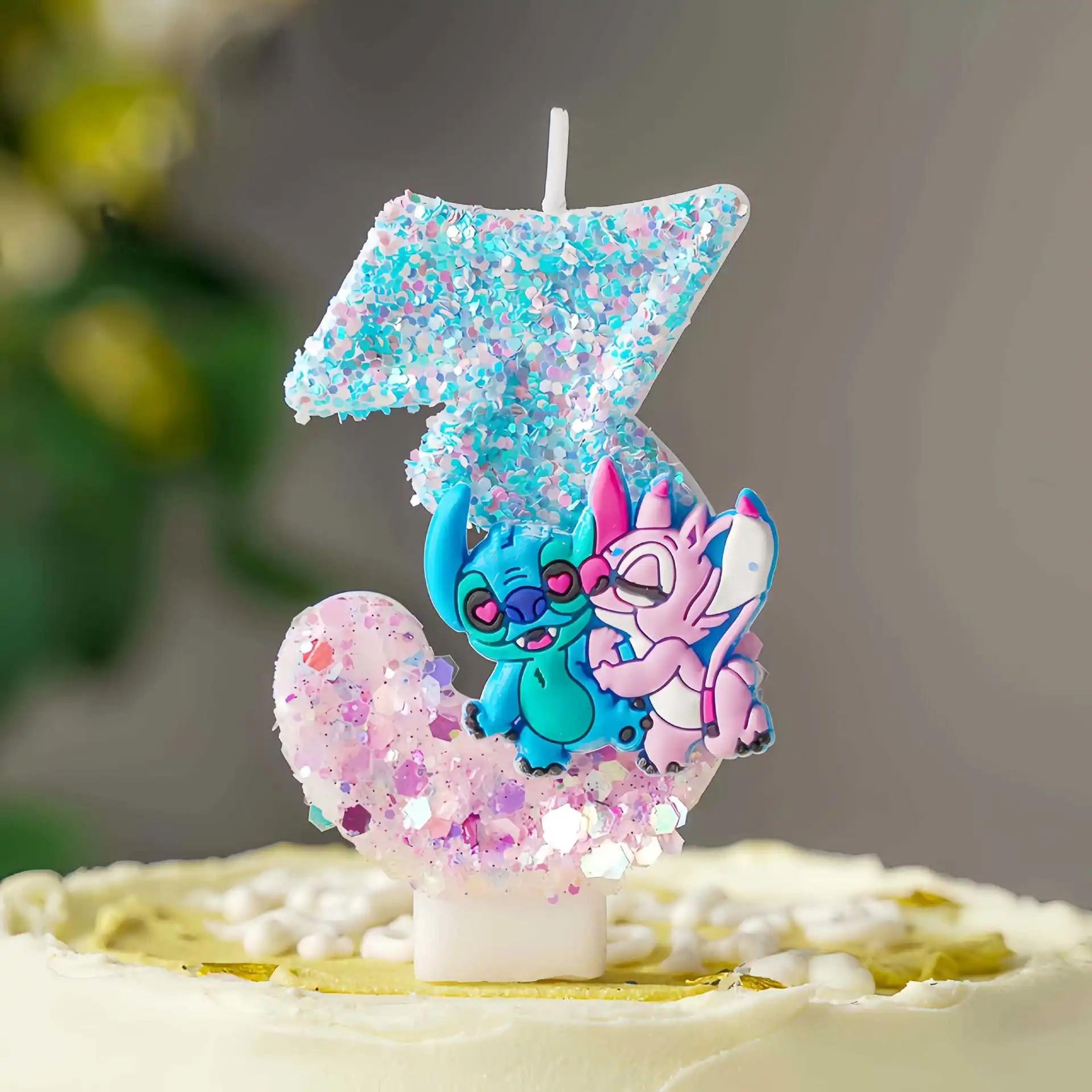 Cute Cartoon TwoColor Digital Birthday Cake Candles  Colorful Number Party Candles For Birthday  Ce 0