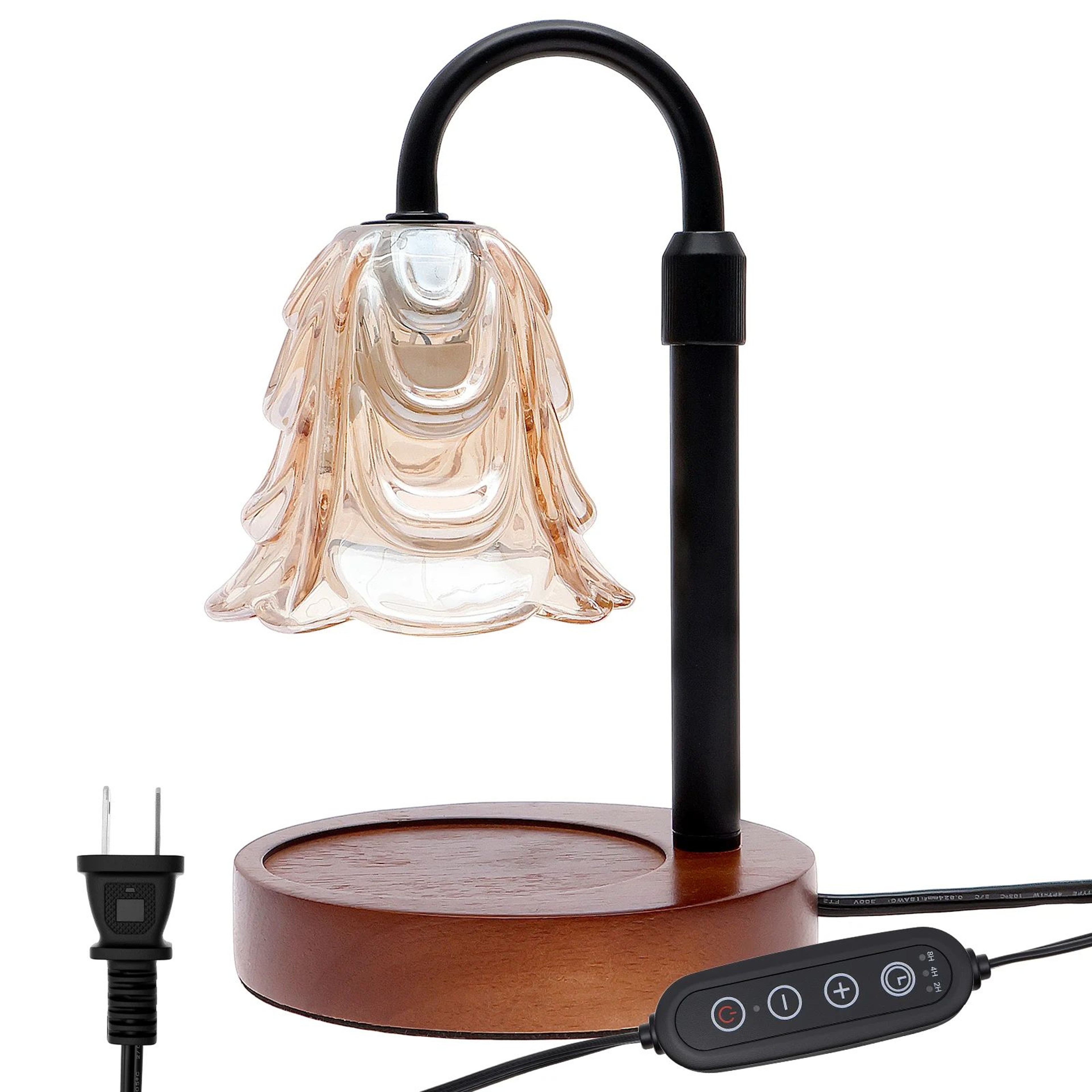 Flower Candle Warmer Lamp With Timer  4Level Dimmable Brightness  Adjustable Height Wax Warmer For  6