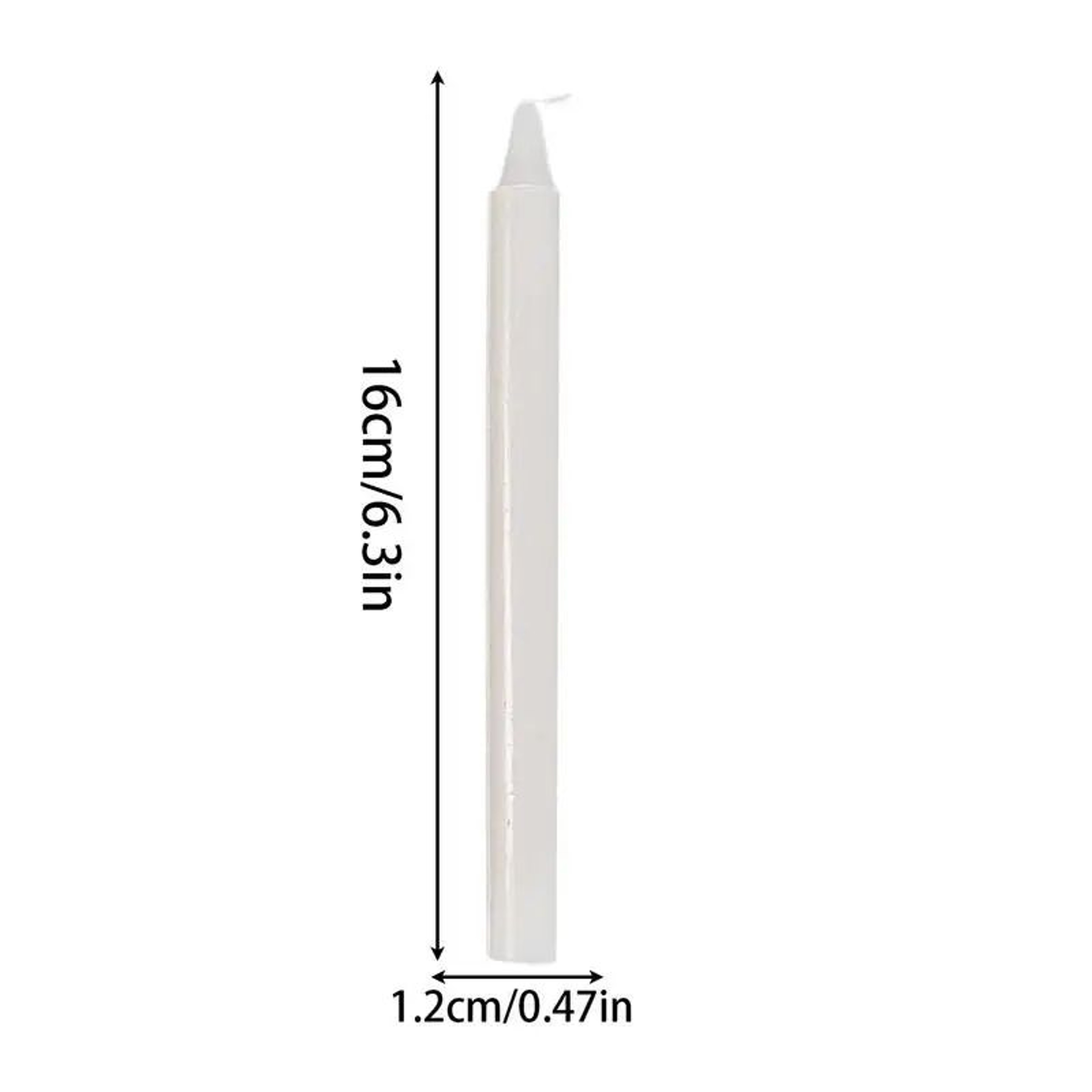 10pcs Smokeless Mini Taper Candles  Long Burning Unscented Emergency Wedding  Home Lighting Candles 5