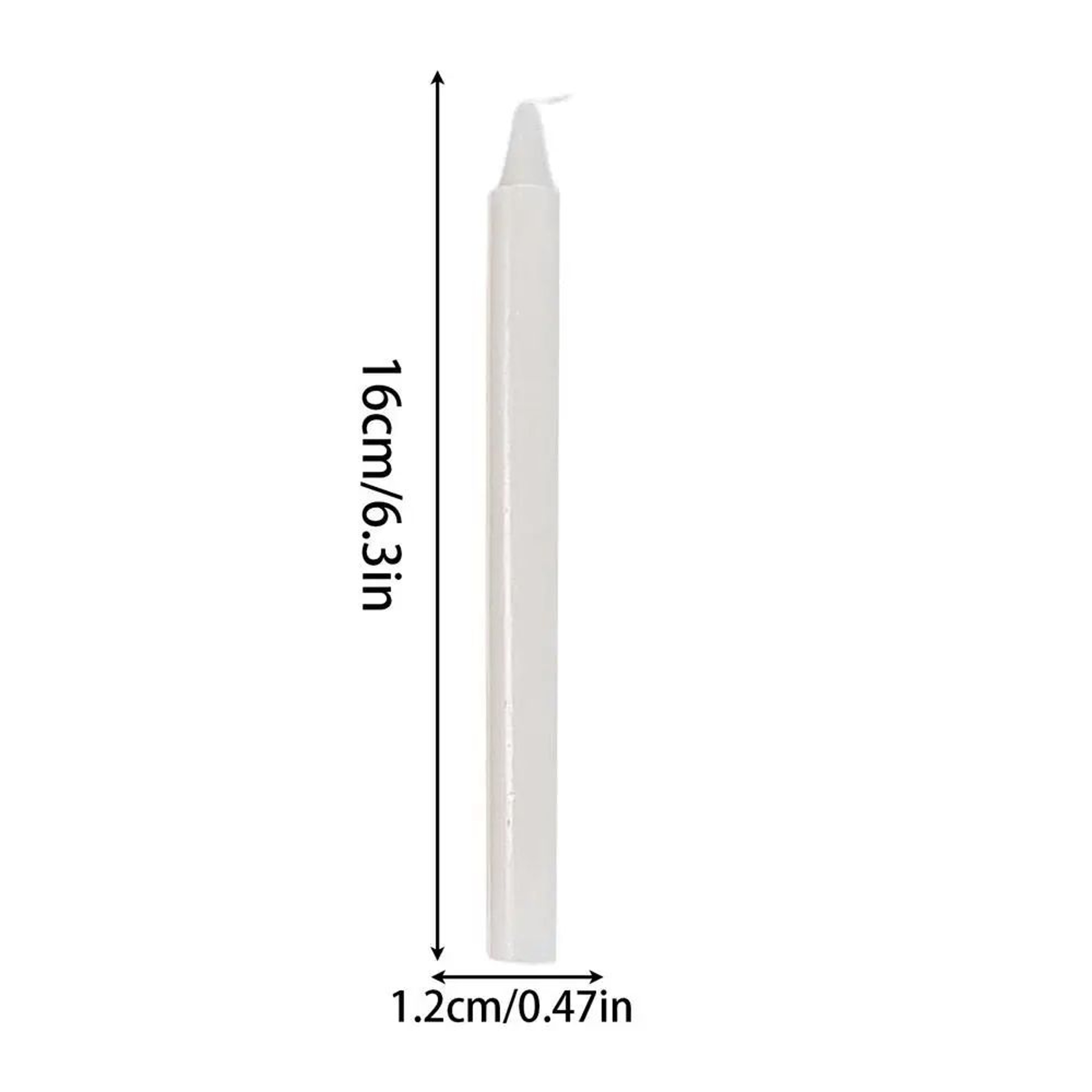 10pcs Smokeless Mini Taper Candles  Long Burning Unscented Emergency Wedding  Home Lighting Candles 8
