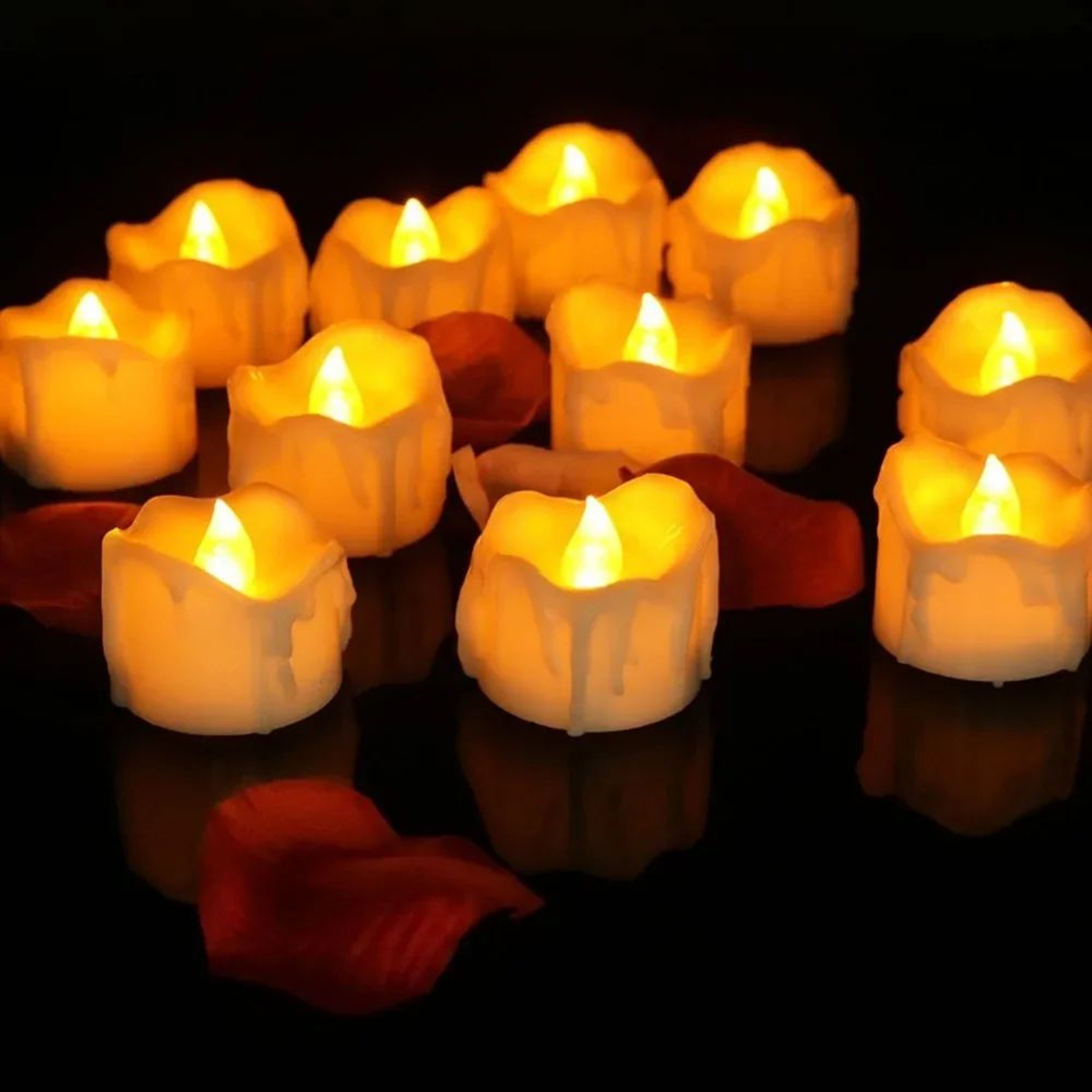 Flameless LED Tea Light Candles With 6Hour Timer Battery Operated Flickering Candles For Home Weddi 6