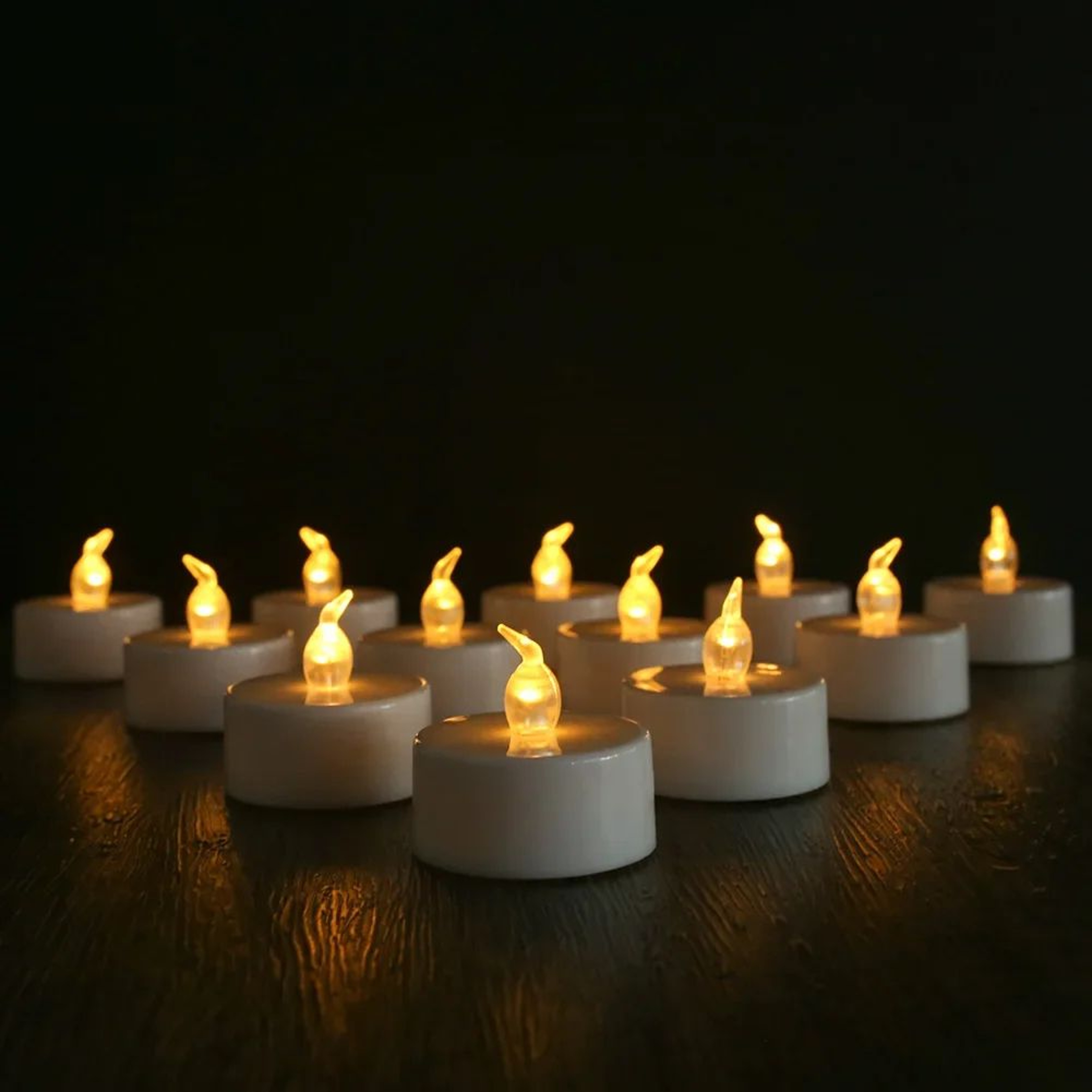 Flameless LED Tea Light Candles With 6Hour Timer Battery Operated Flickering Candles For Home Weddi 7