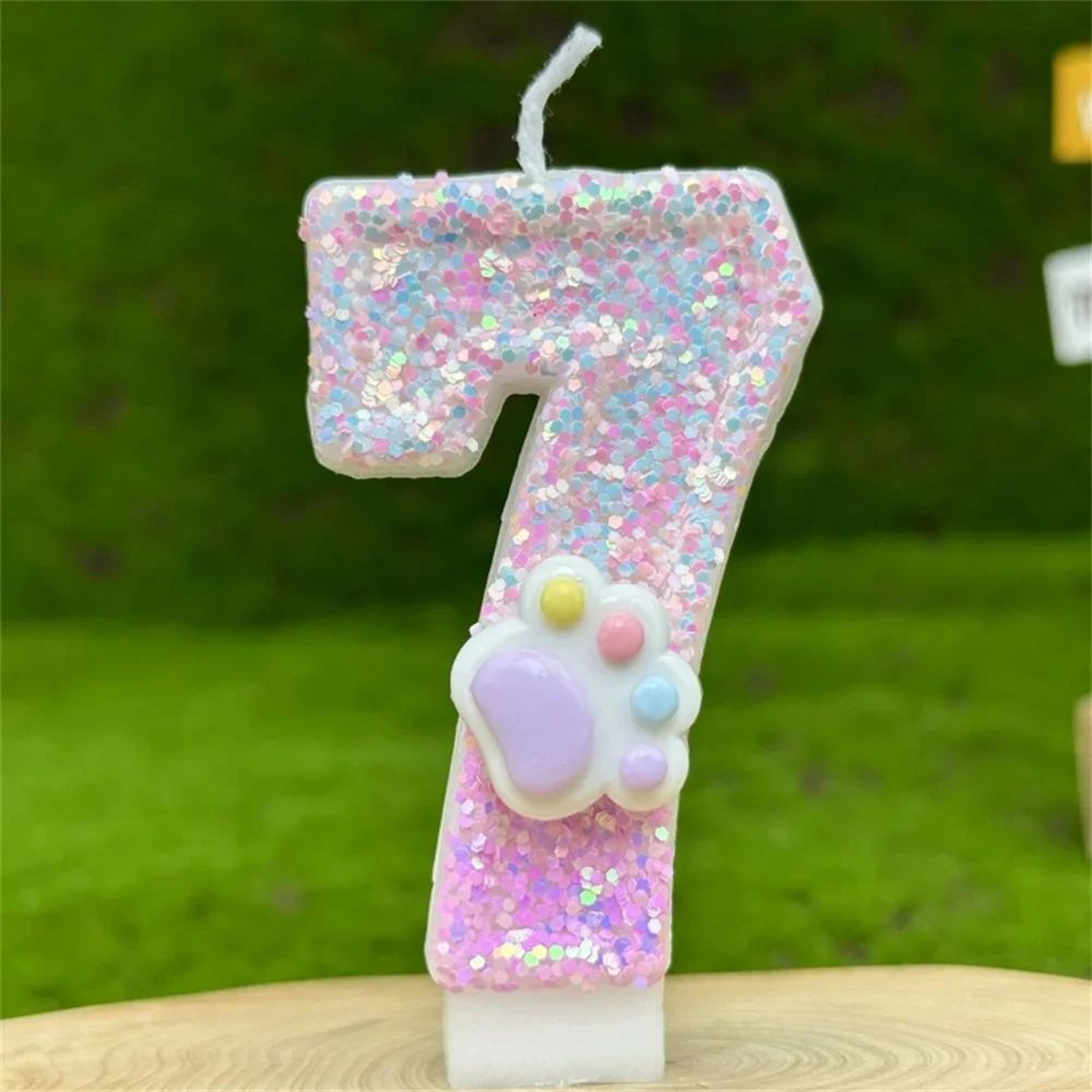 3D Glitter Pink Claw Number Birthday Candle  Number Cake Topper For Birthday Party Cake Decorations 13