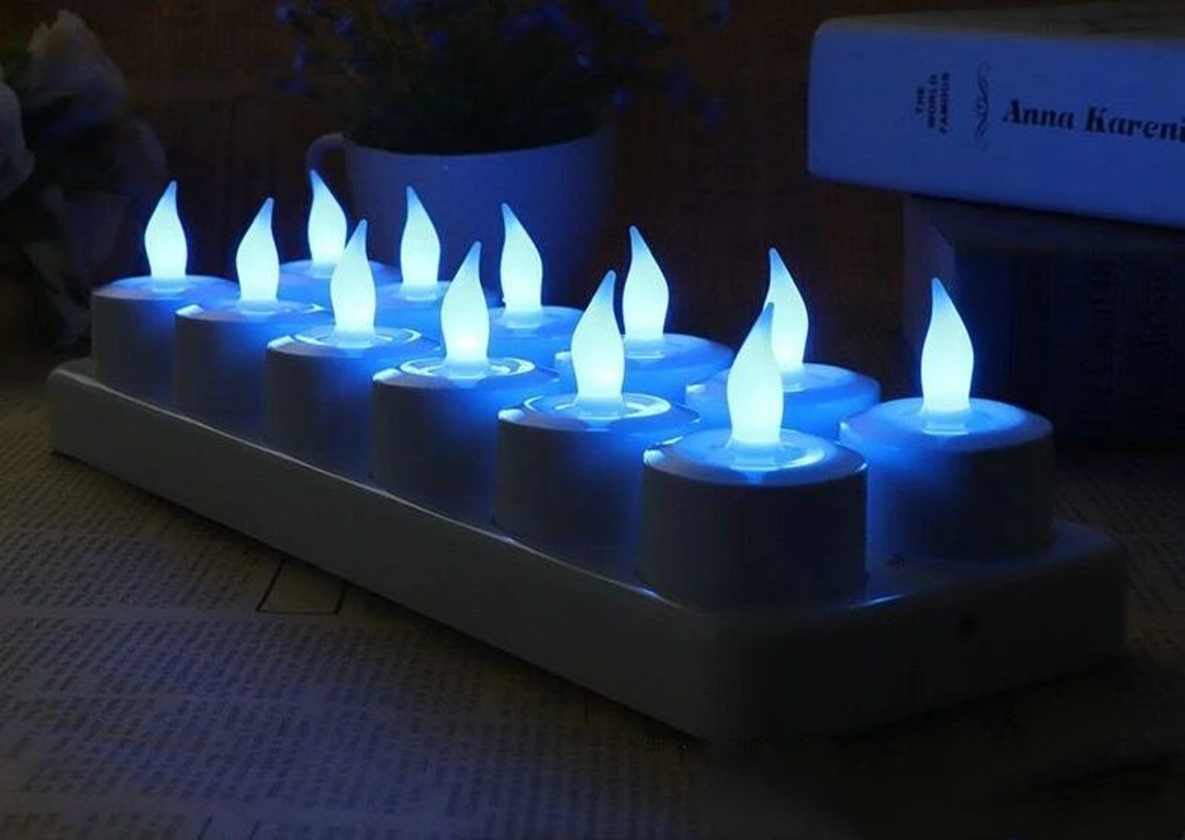 12pcs Rechargeable Flameless LED Tea Light Candles With Charging Dock  Flickering BatteryFree Decor 7