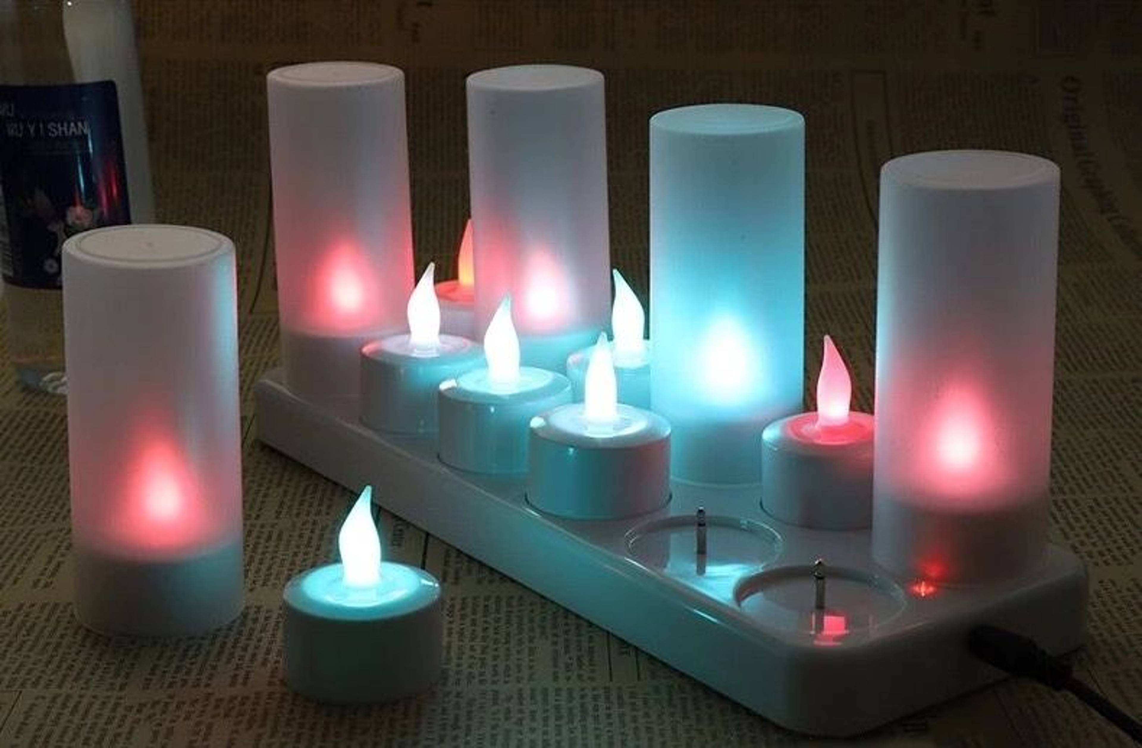 12pcs Rechargeable Flameless LED Tea Light Candles With Charging Dock  Flickering BatteryFree Decor 10