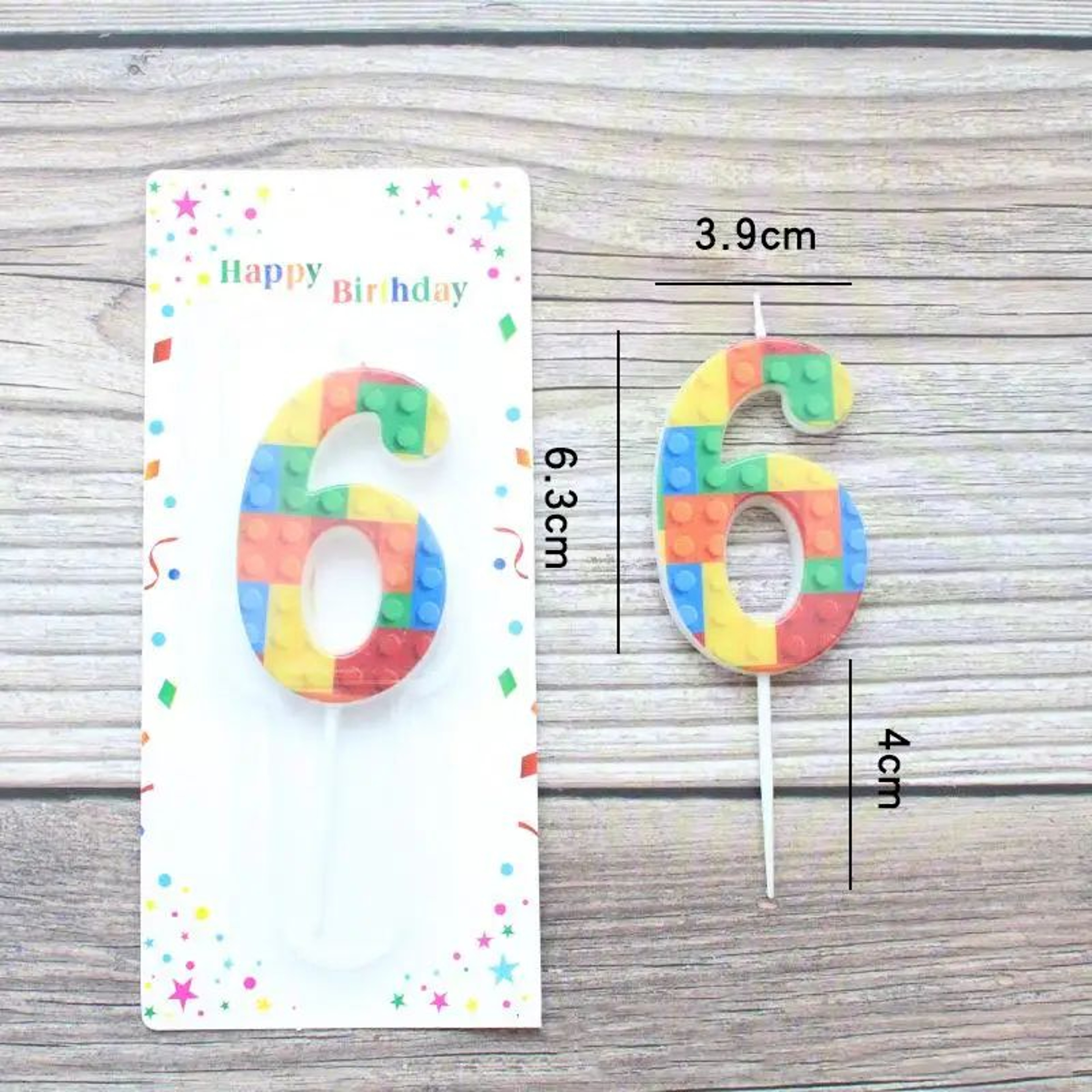 Building Block Number Birthday Candle 09  Colorful Cartoon Digital Cake Topper For Kids Birthday Pa 12