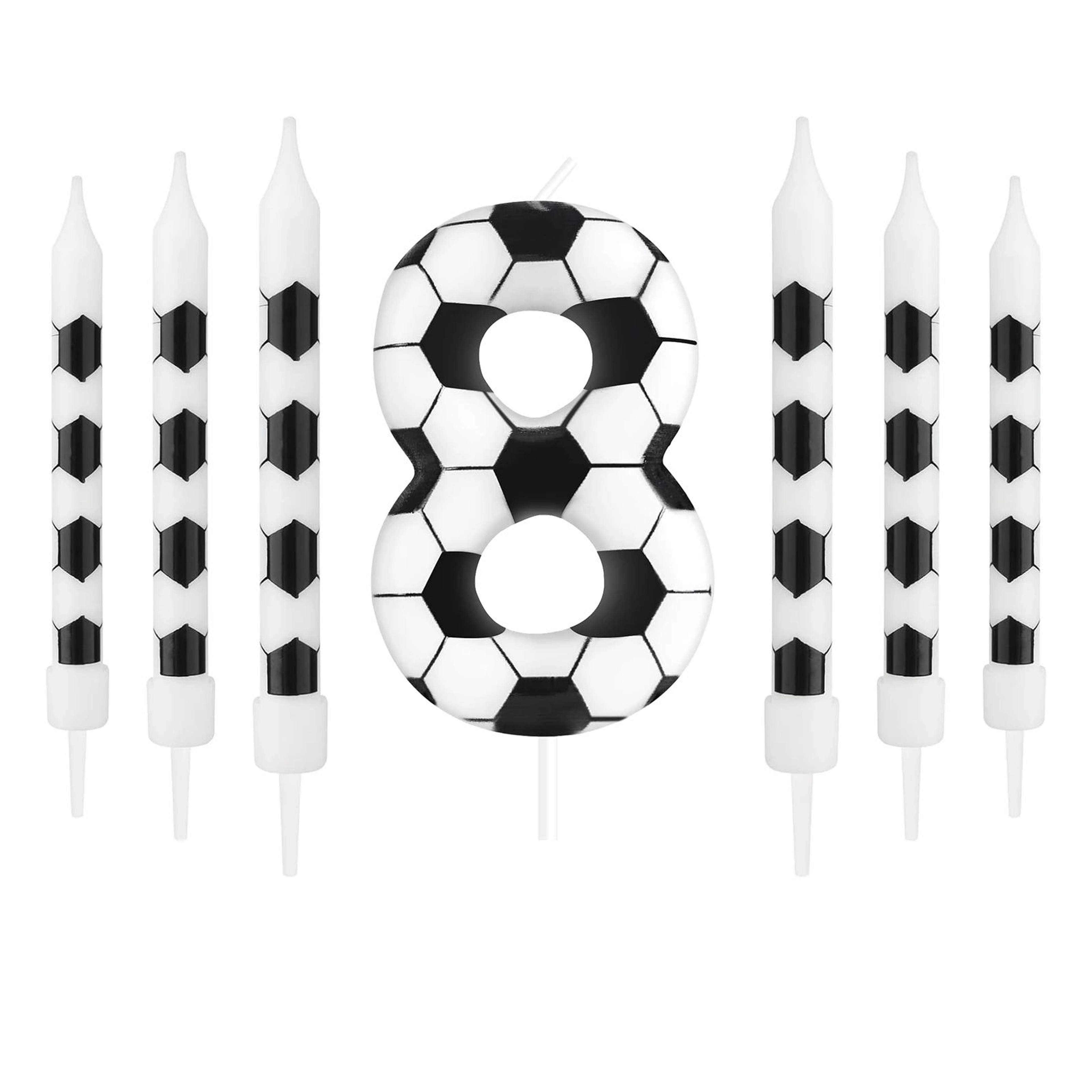 Soccer Number Birthday Candle 021  Paraffin Wax Cake Topper For Kids Adults Birthday  Anniversary P 14