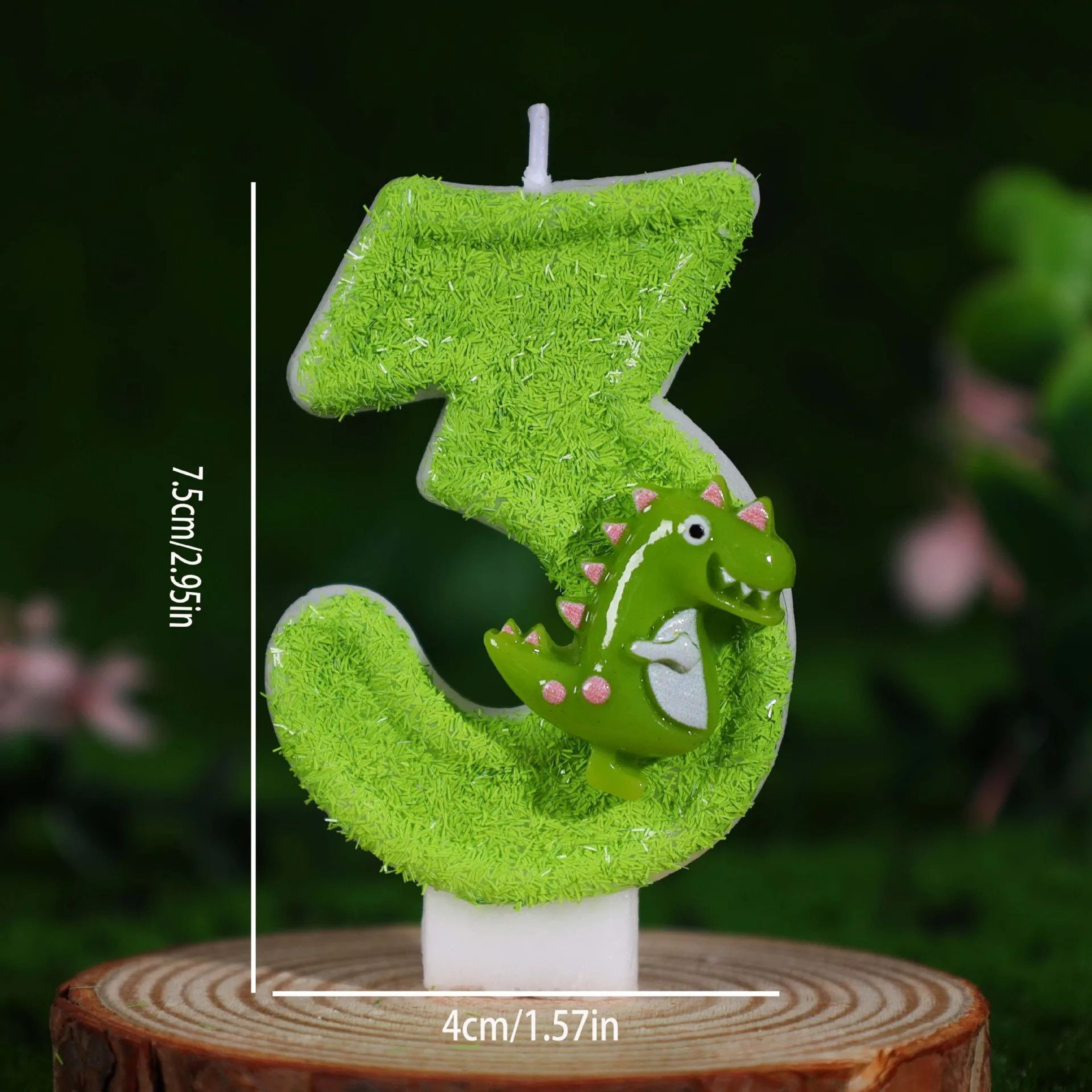 09 Dinosaur Number Birthday Candle  Cute Cartoon Cake Topper For Kids Birthday Party  One Year Cele 3