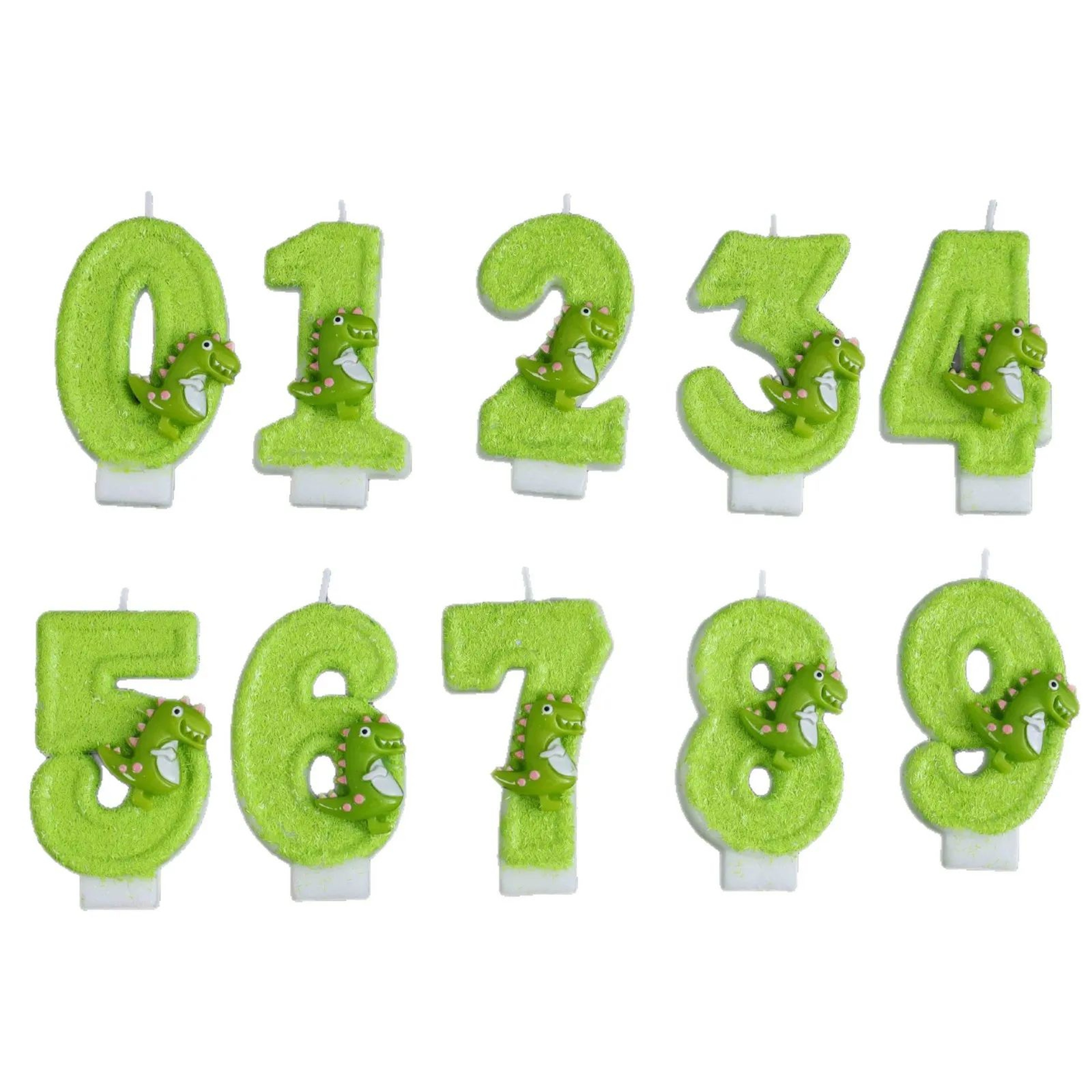 09 Dinosaur Number Birthday Candle  Cute Cartoon Cake Topper For Kids Birthday Party  One Year Cele 4