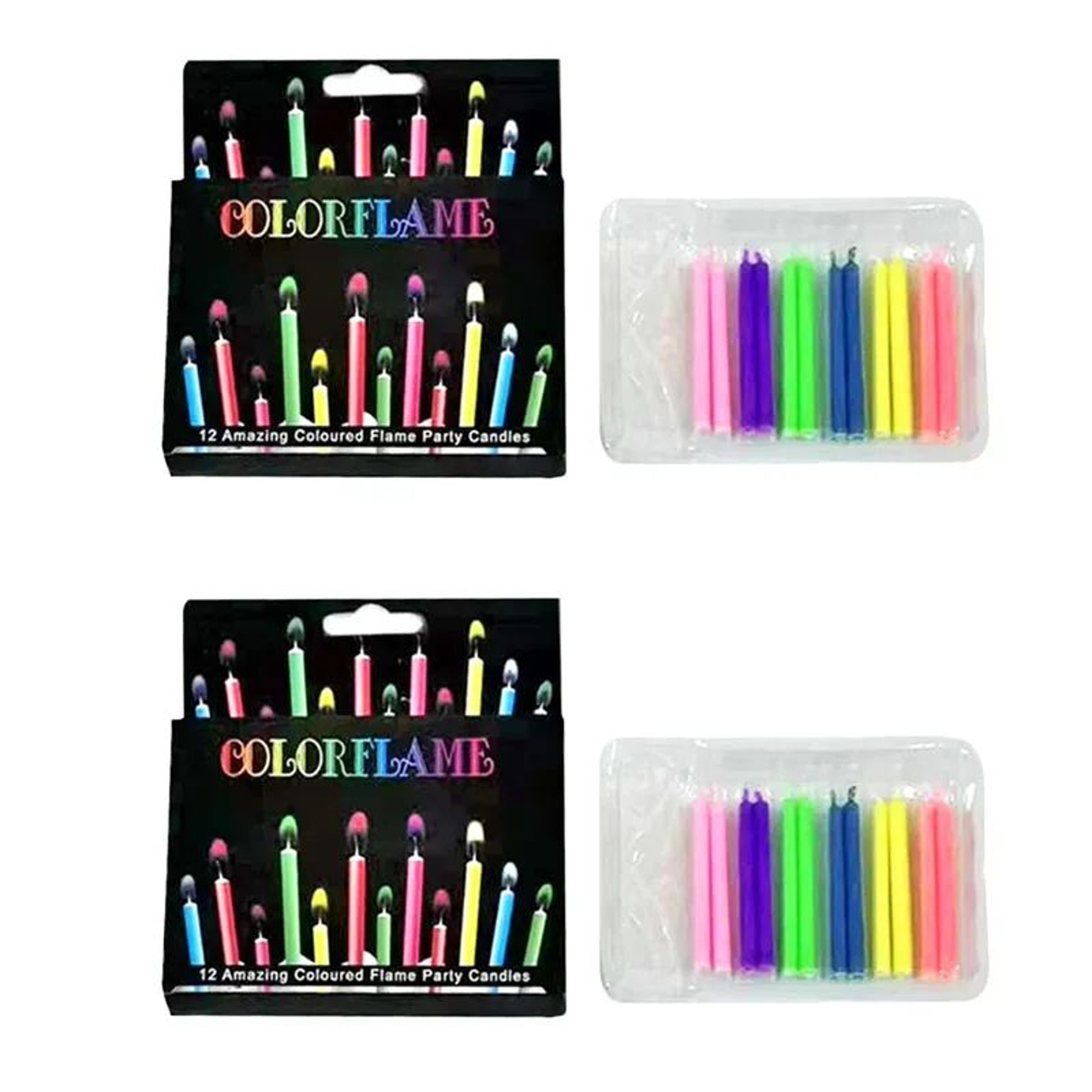 Rainbow Color Flame Birthday Candles  Colorful Cake Decoration Candles For Parties Weddings  DIY Ba 11