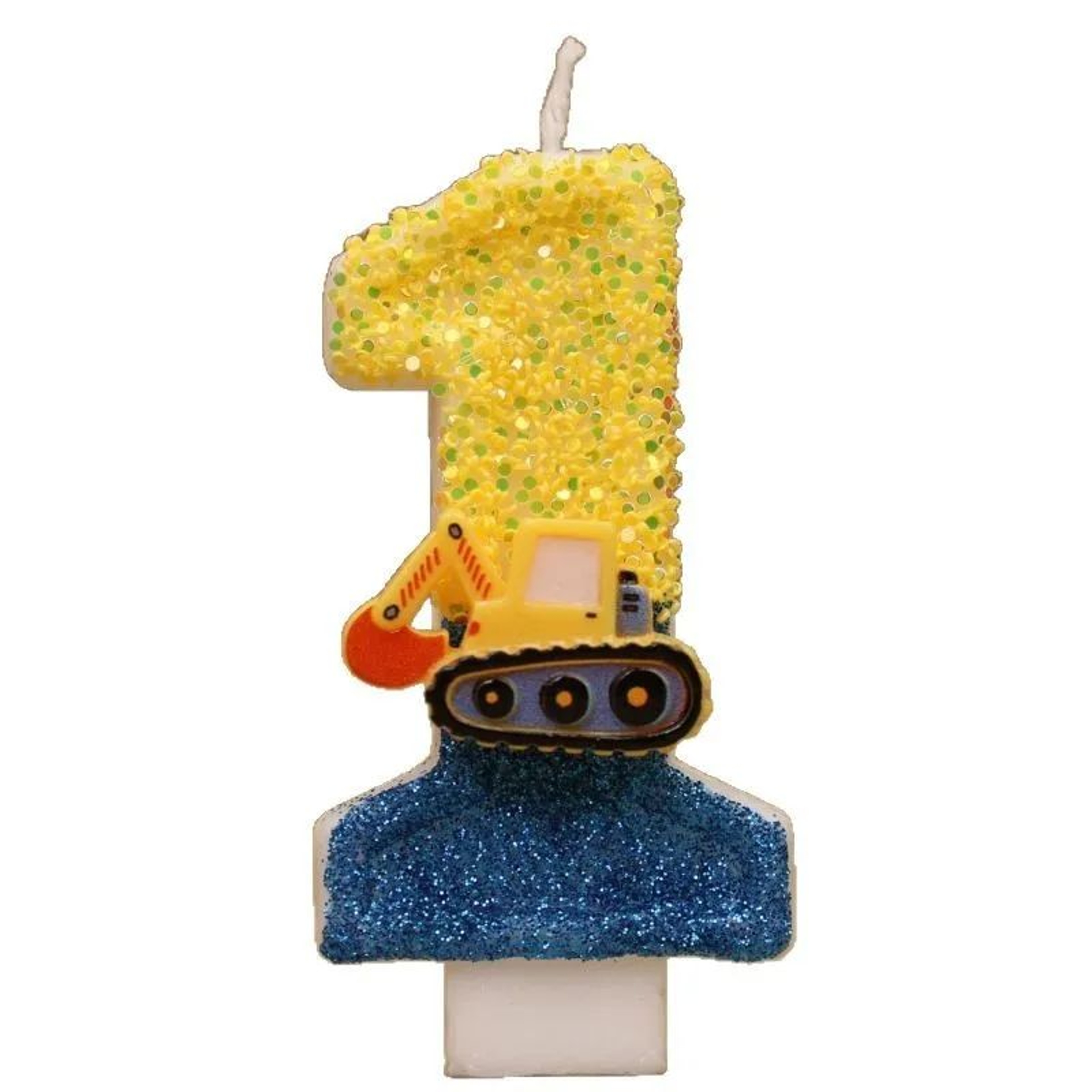 09 Engineering Vehicle Number Birthday Candle  Cute Excavator Construction Cake Topper For Boys Bir 4