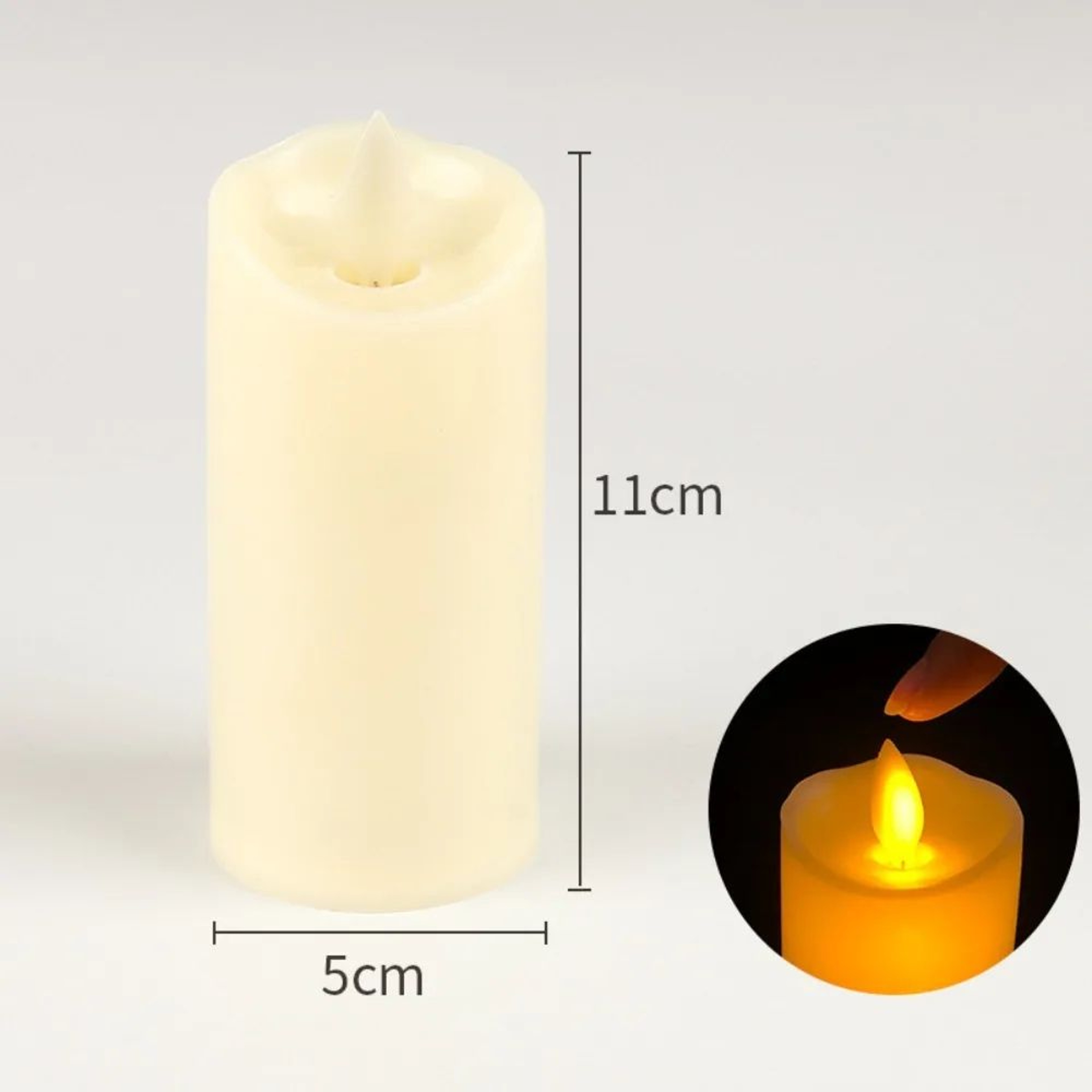 Creative LED Electronic Candle Swinging Light  Flameless Warm Yellow Battery Operated Decorative LE 8