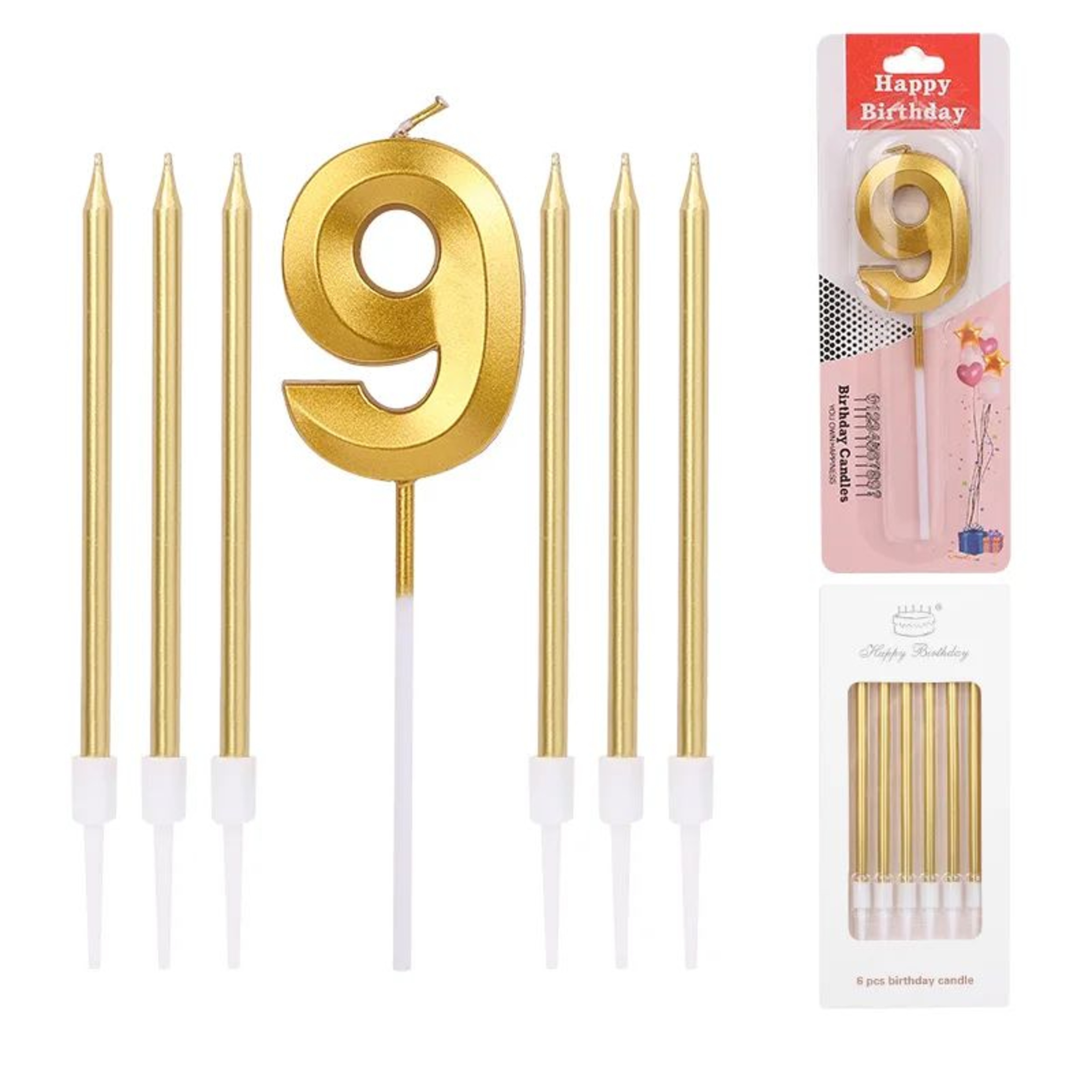 17pcs Golden Number Birthday Candles  Metallic Digital Cake Toppers For Birthday Wedding  Celebrati 0