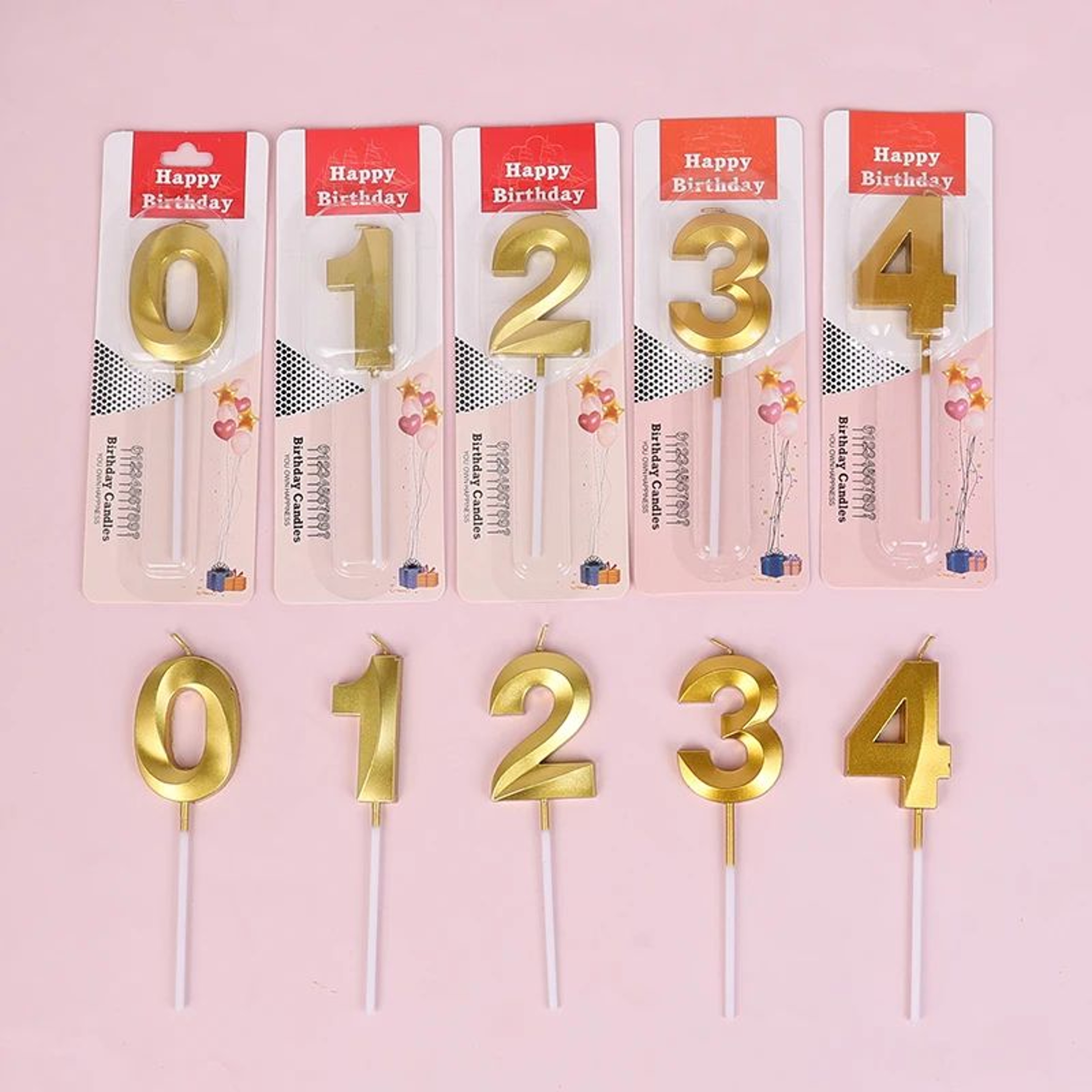 17pcs Golden Number Birthday Candles  Metallic Digital Cake Toppers For Birthday Wedding  Celebrati 2