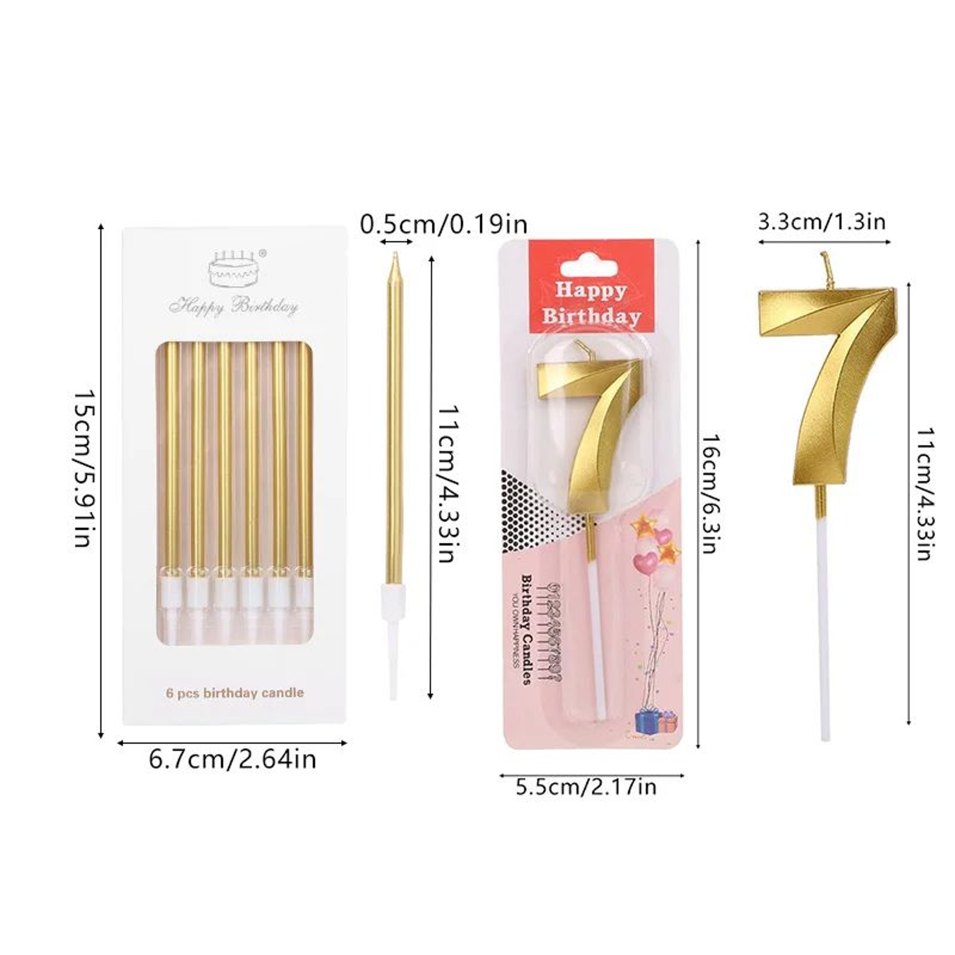 17pcs Golden Number Birthday Candles  Metallic Digital Cake Toppers For Birthday Wedding  Celebrati 14