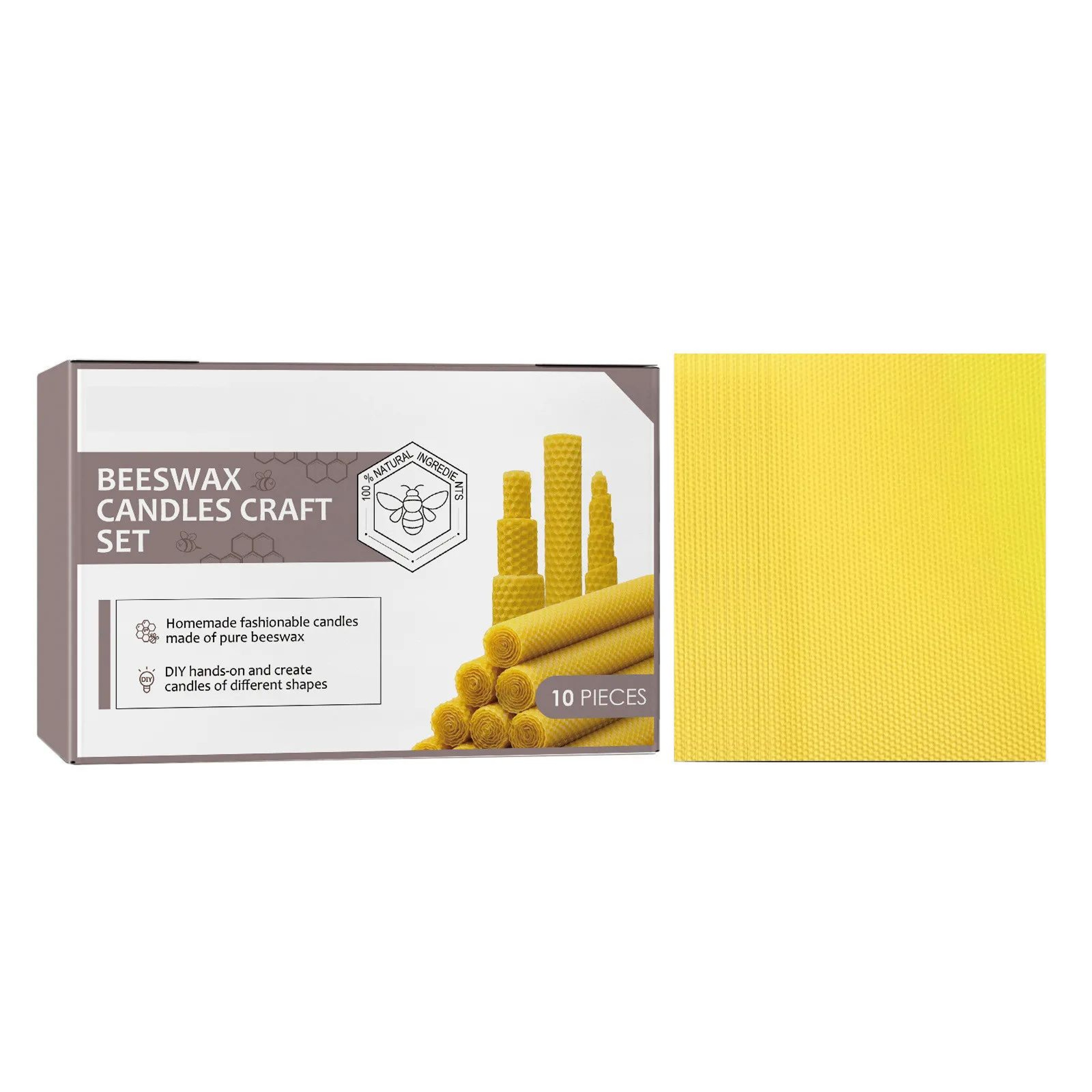 Natural Beeswax Sheets For Candle Making  DIY Handmade Honeycomb Beeswax Candle Rolling Kit With Co 6