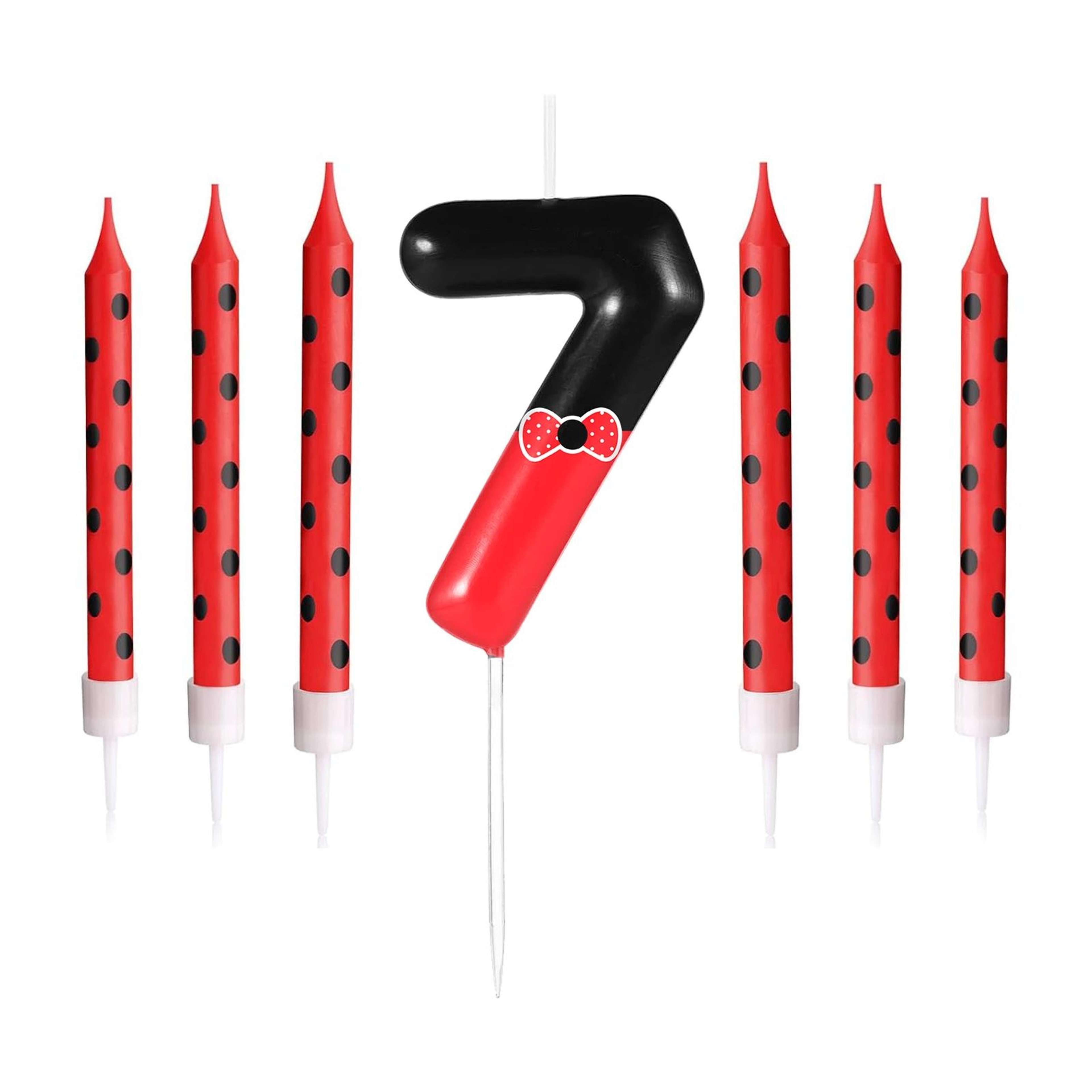 7pcs Black  Red Mouse Number Birthday Candles  Cartoon Cake Decorations For Boys  Girls Birthday Pa 12