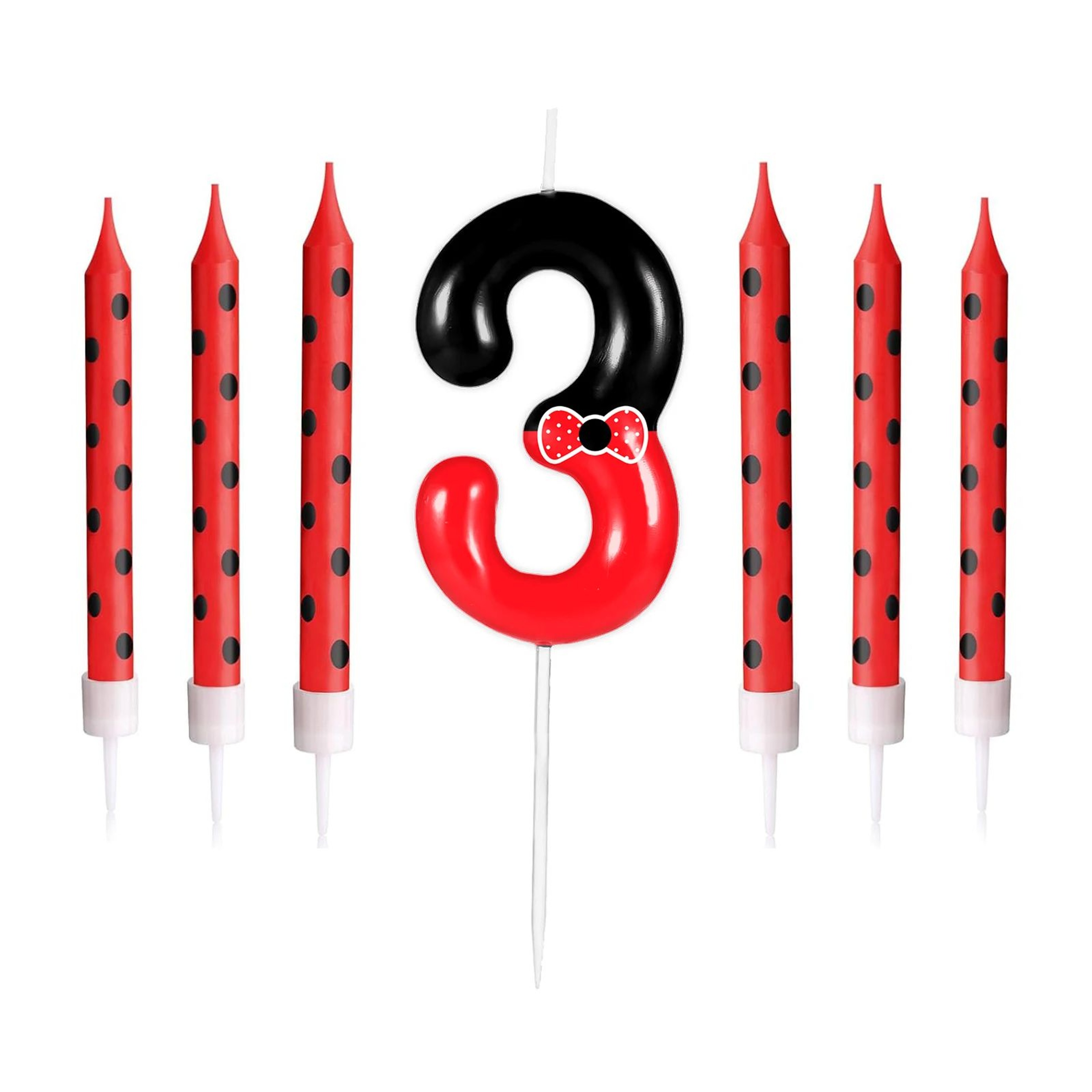 7pcs Black  Red Mouse Number Birthday Candles  Cartoon Cake Decorations For Boys  Girls Birthday Pa 8