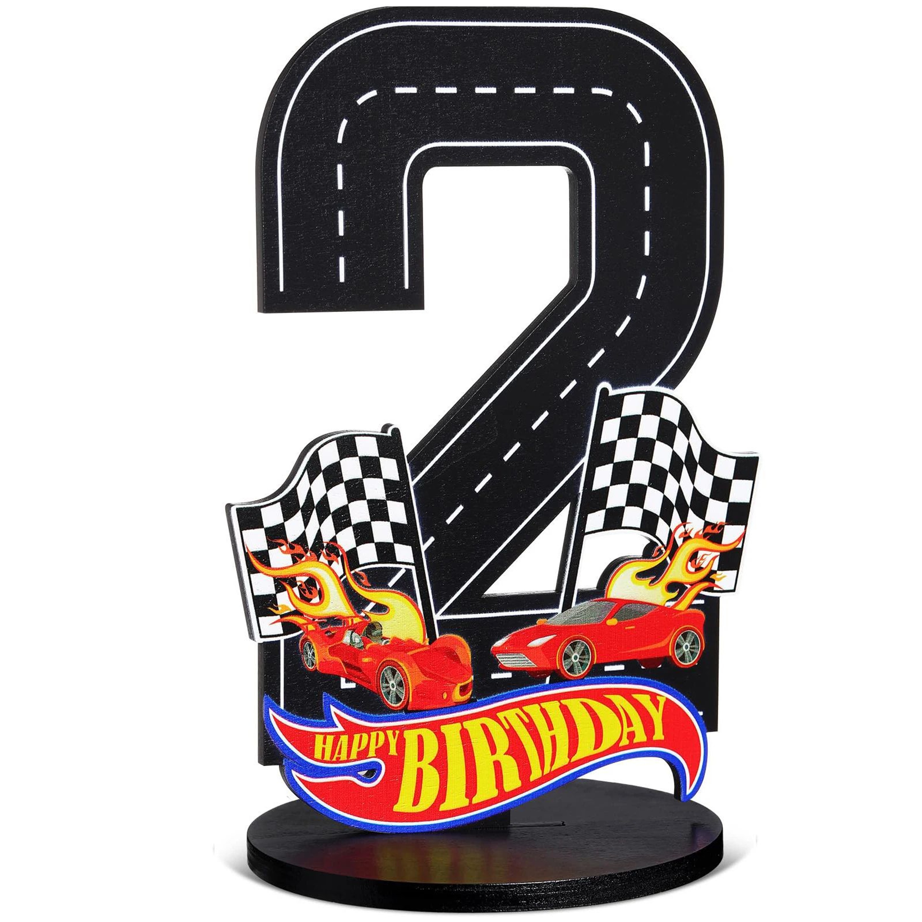 Racing Cars Birthday Numeral Candles Set  Checkered Cake Candles For RacingThemed Party Decorations 17