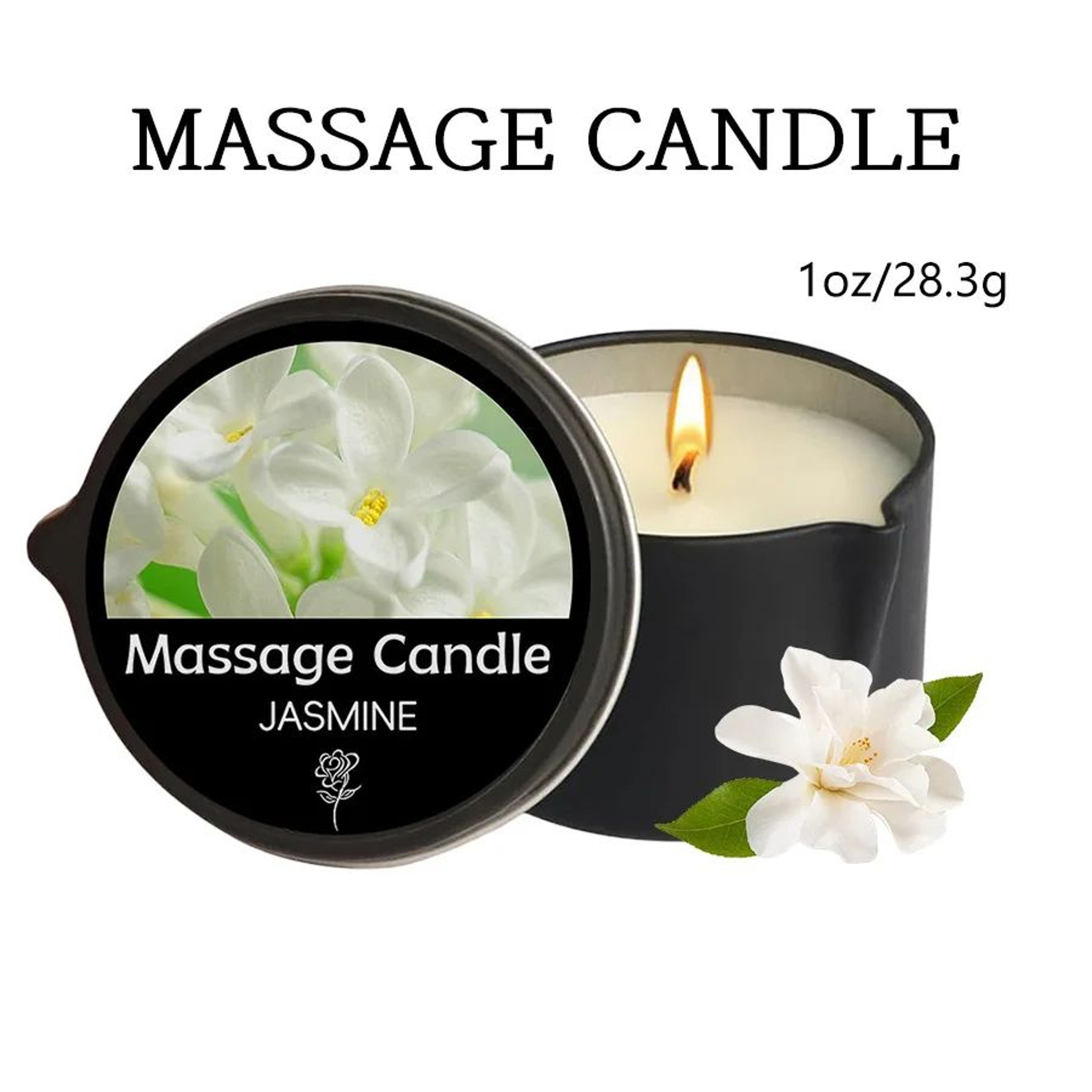 Essential Oil Massage Candle  Warm Massage Oil With Pour Spout 6 Scents Handmade 1 Oz  2 Oz 20